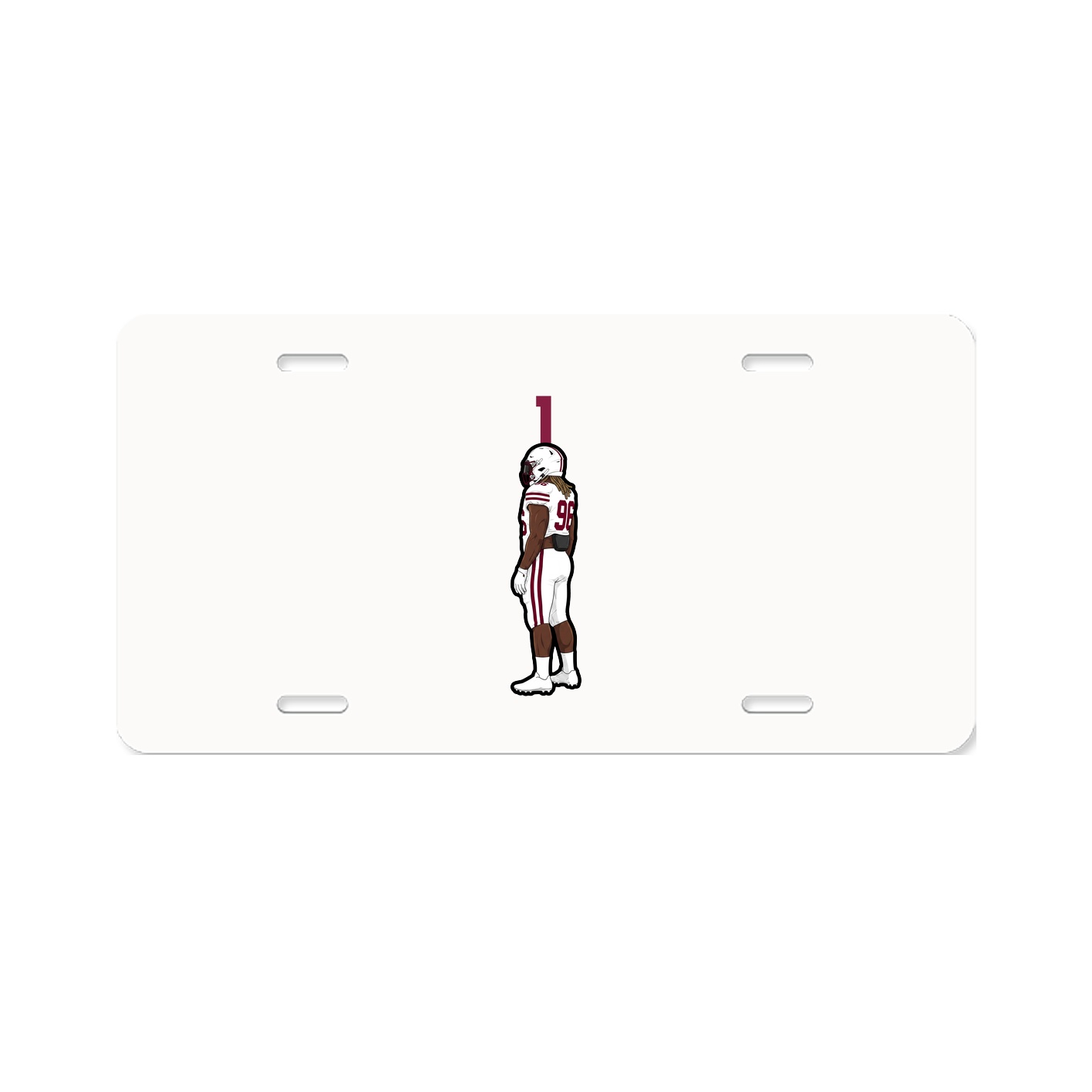 License Plate — Number Top in Classic
