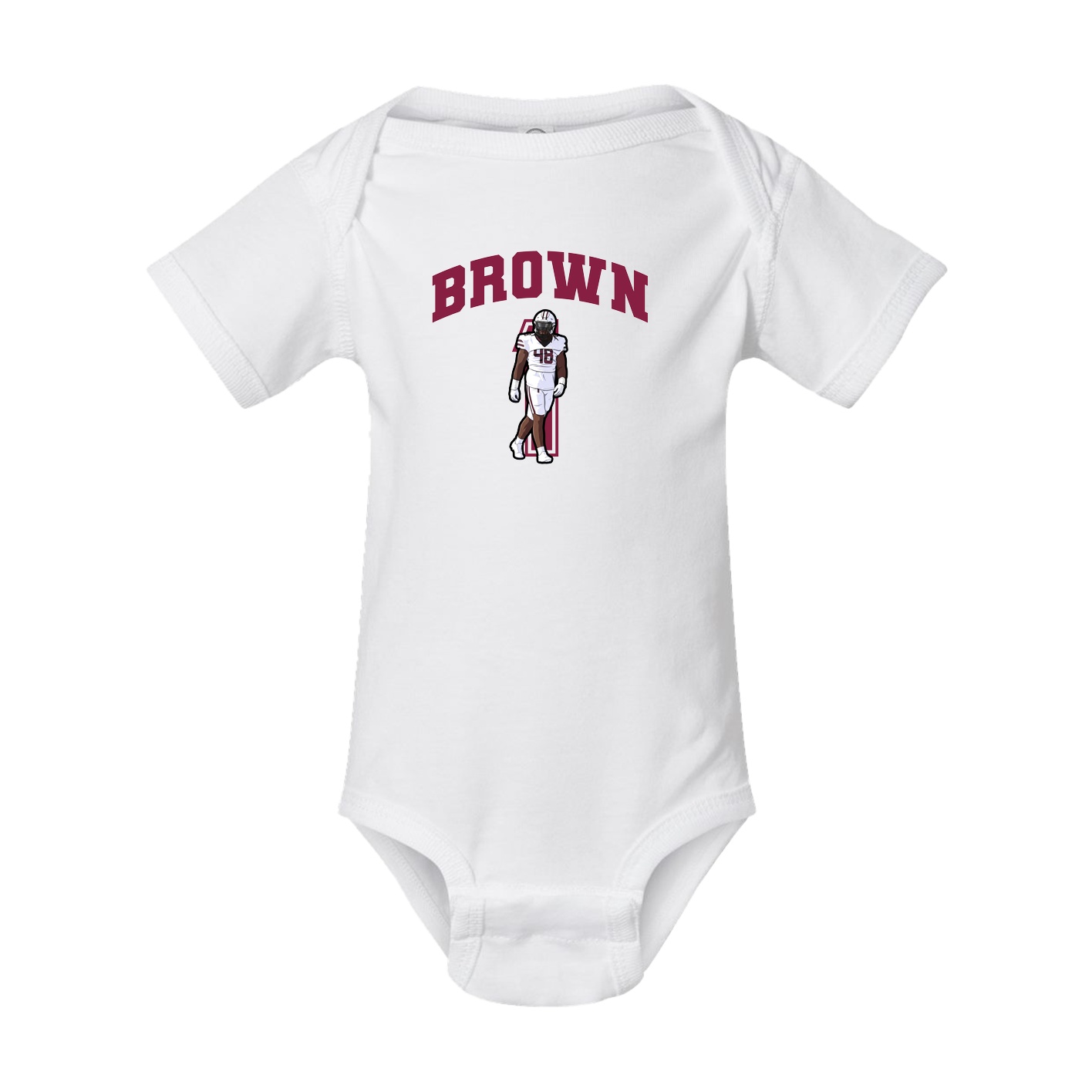 Baby Onesie — Number in White