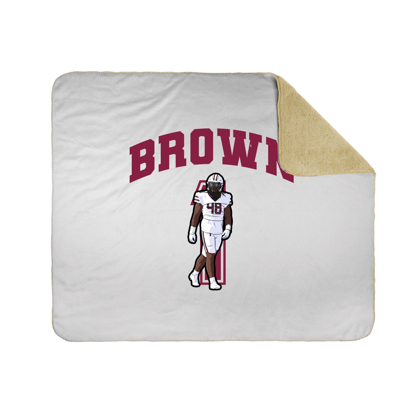 Throw Blanket — Number in White