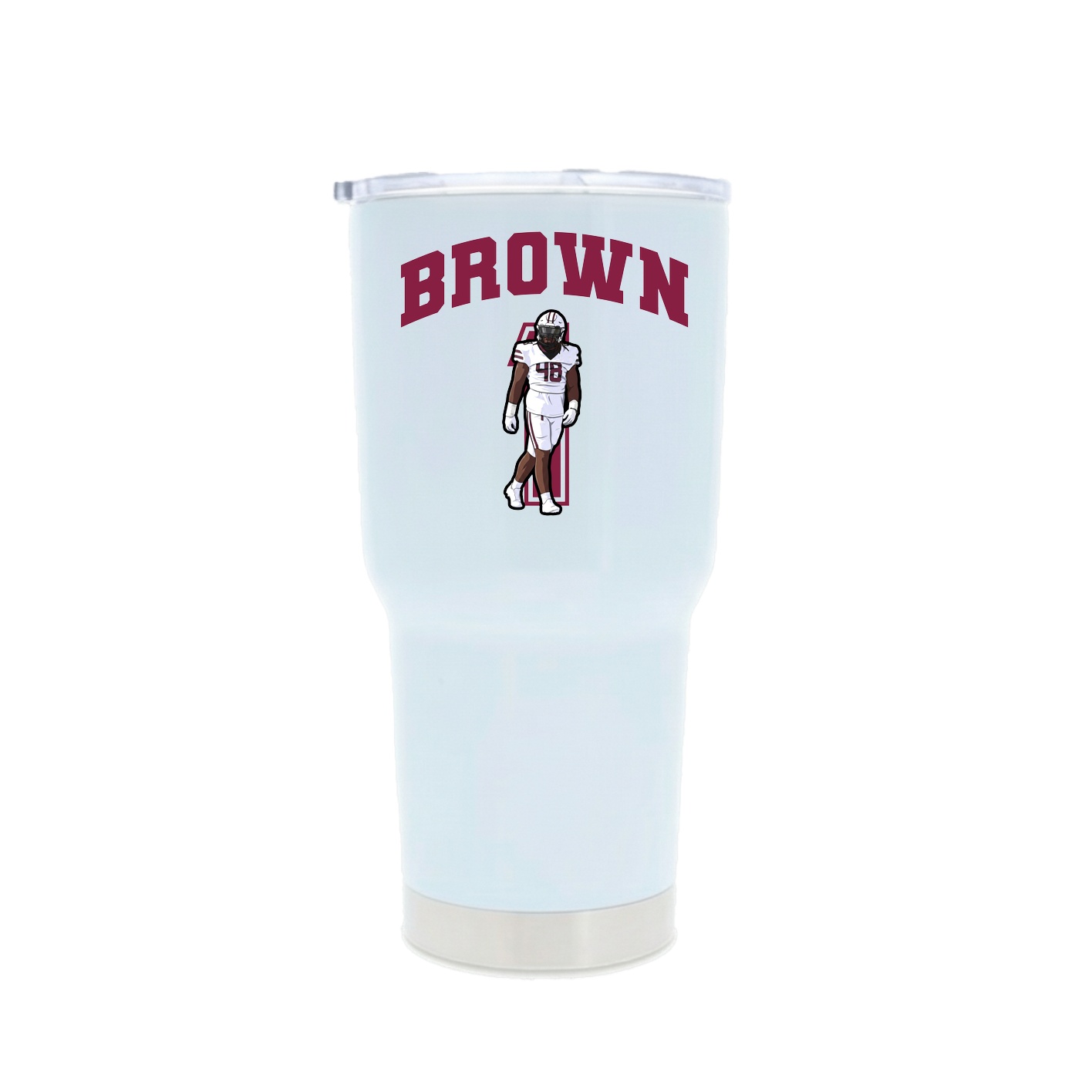 30oz Stainless Steel Tumbler — Number in White