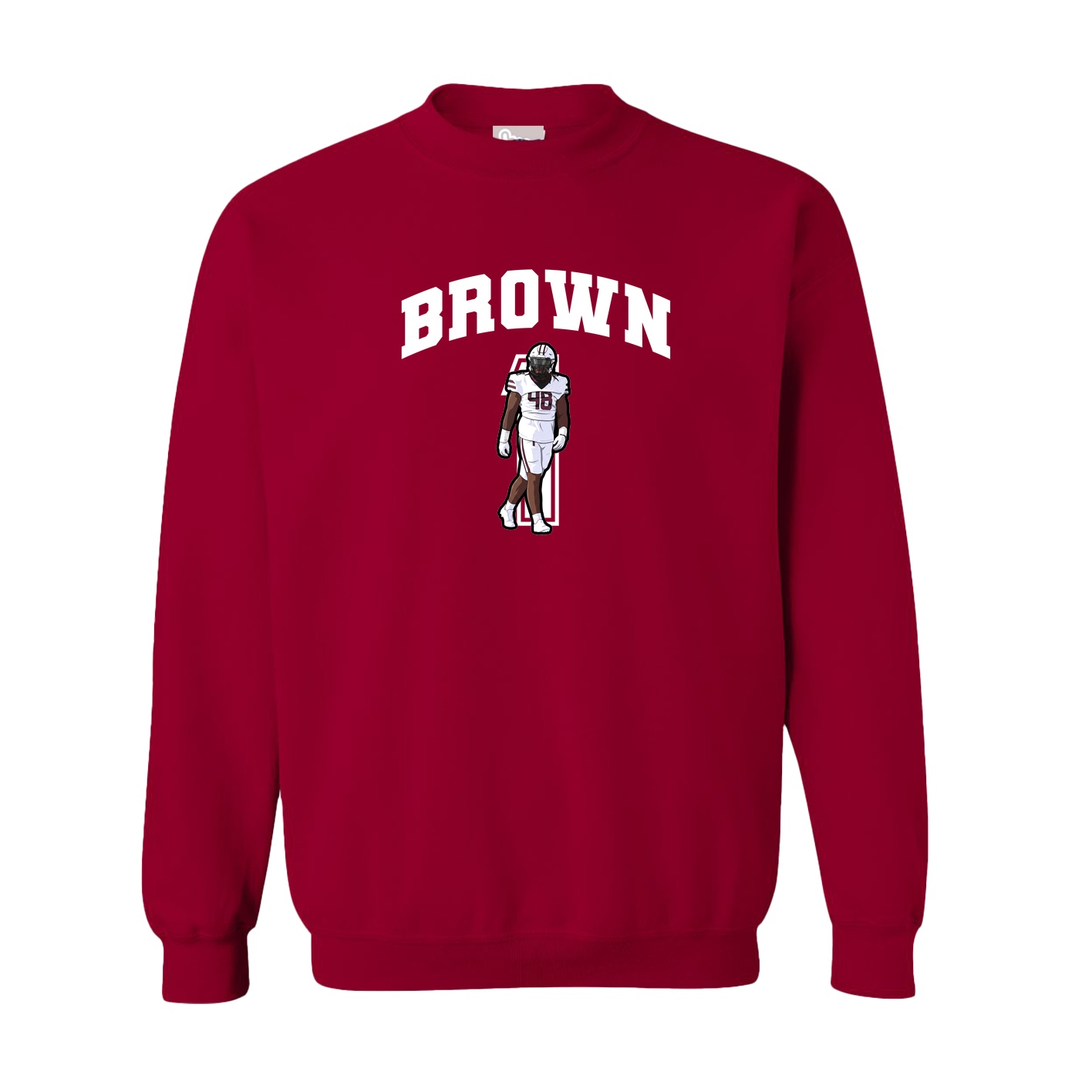 Fleece Crew — Number in Cardinal