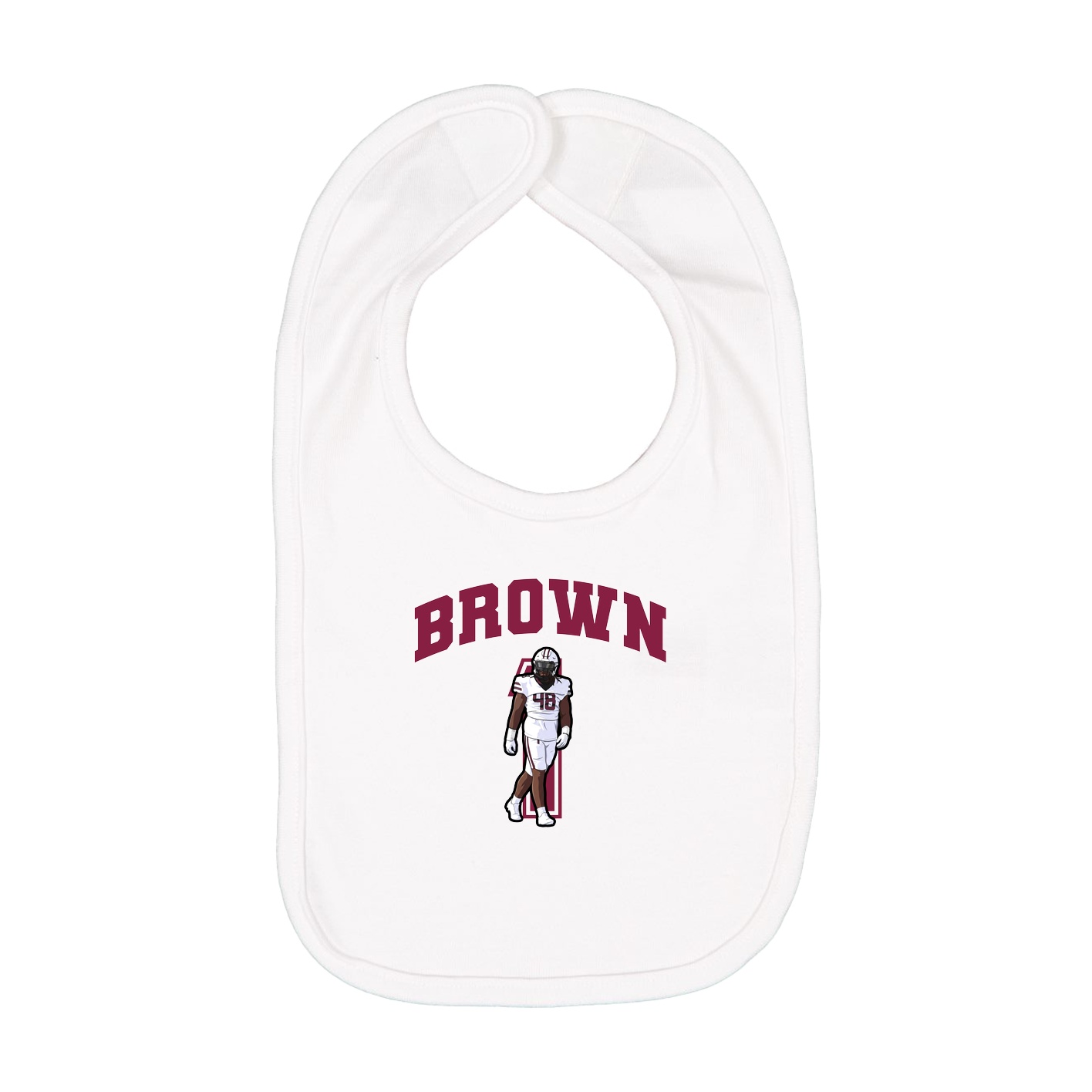 Infant Bib — Number in White