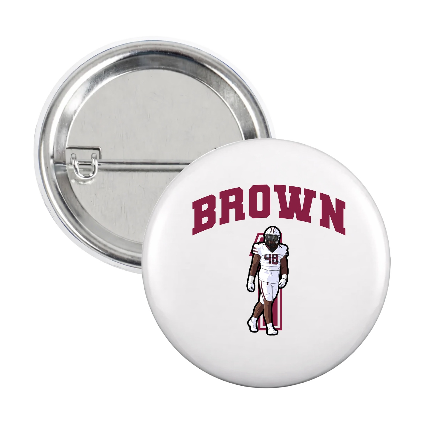 Game Day Button — Number in White