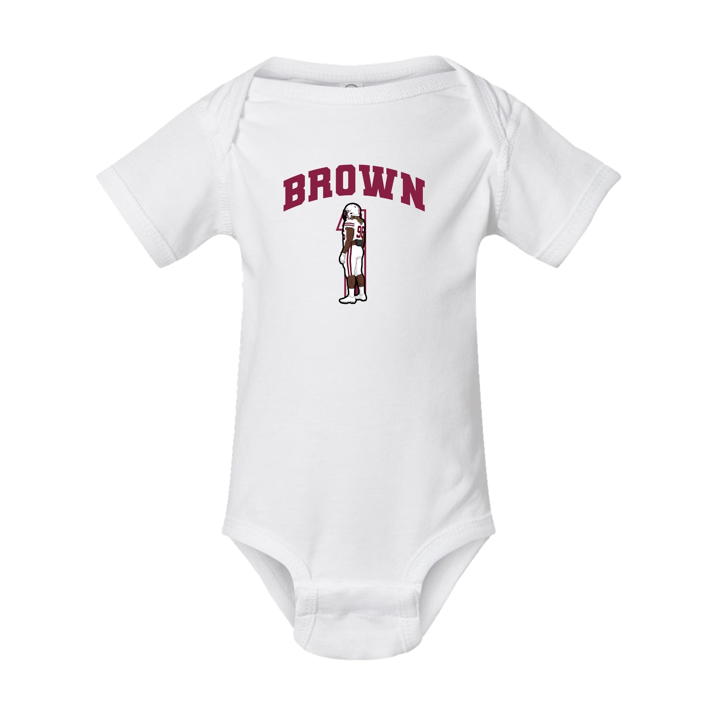 Baby Onesie — Number in White