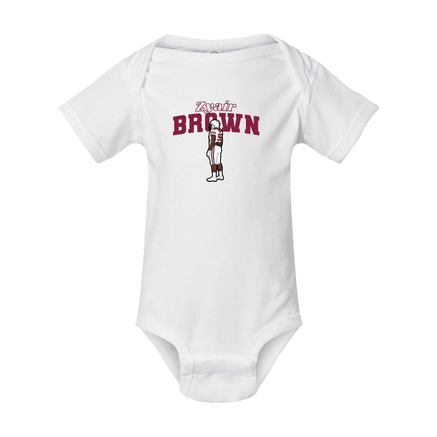 Baby Onesie — Name Arch in White