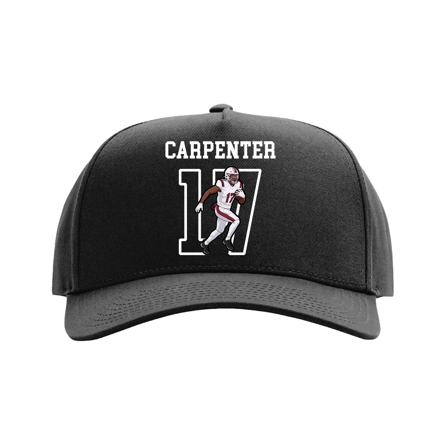 Full Fabric Five-Panel Champ Cap — Shirsey in Black