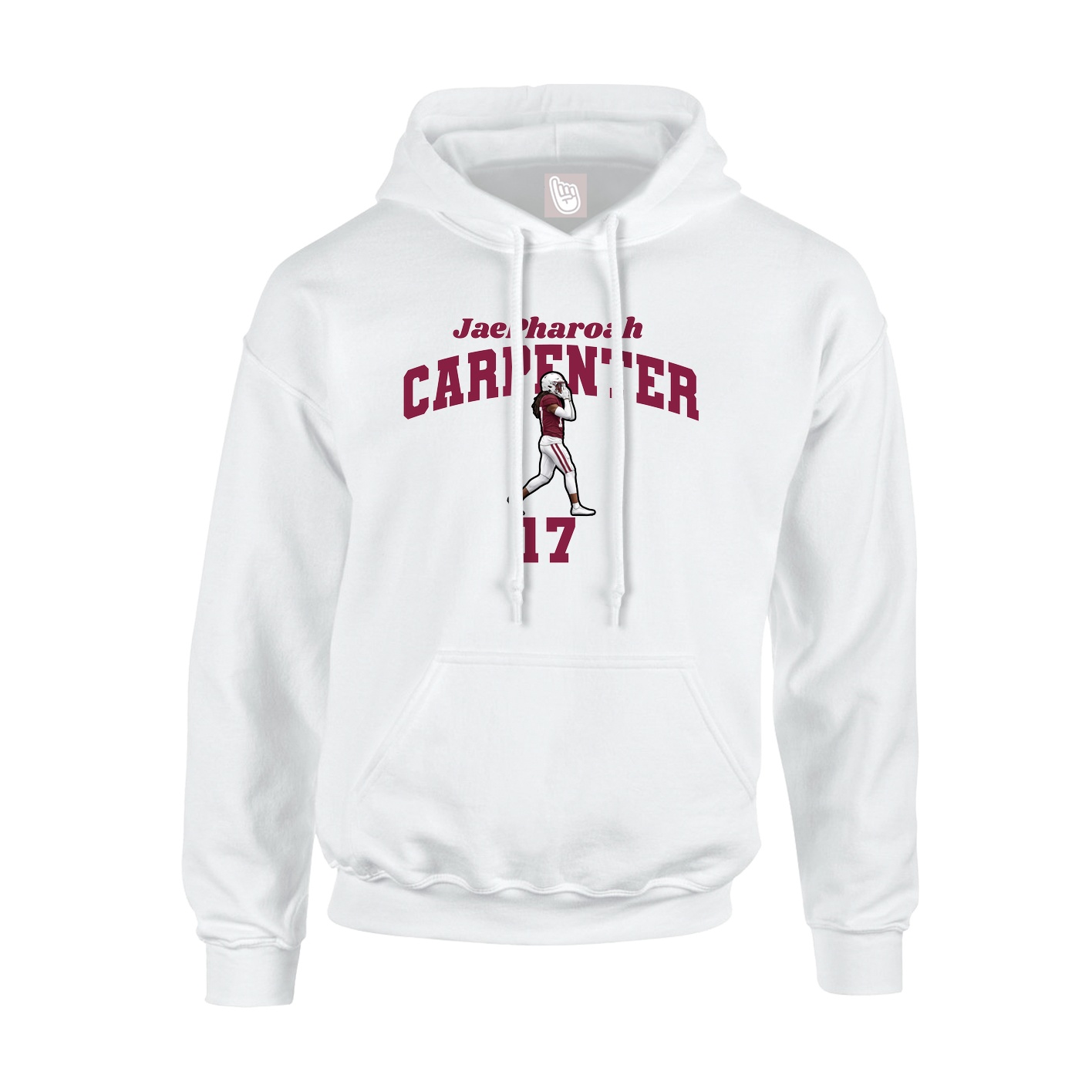 Youth Hoodie — Signature Arch in White