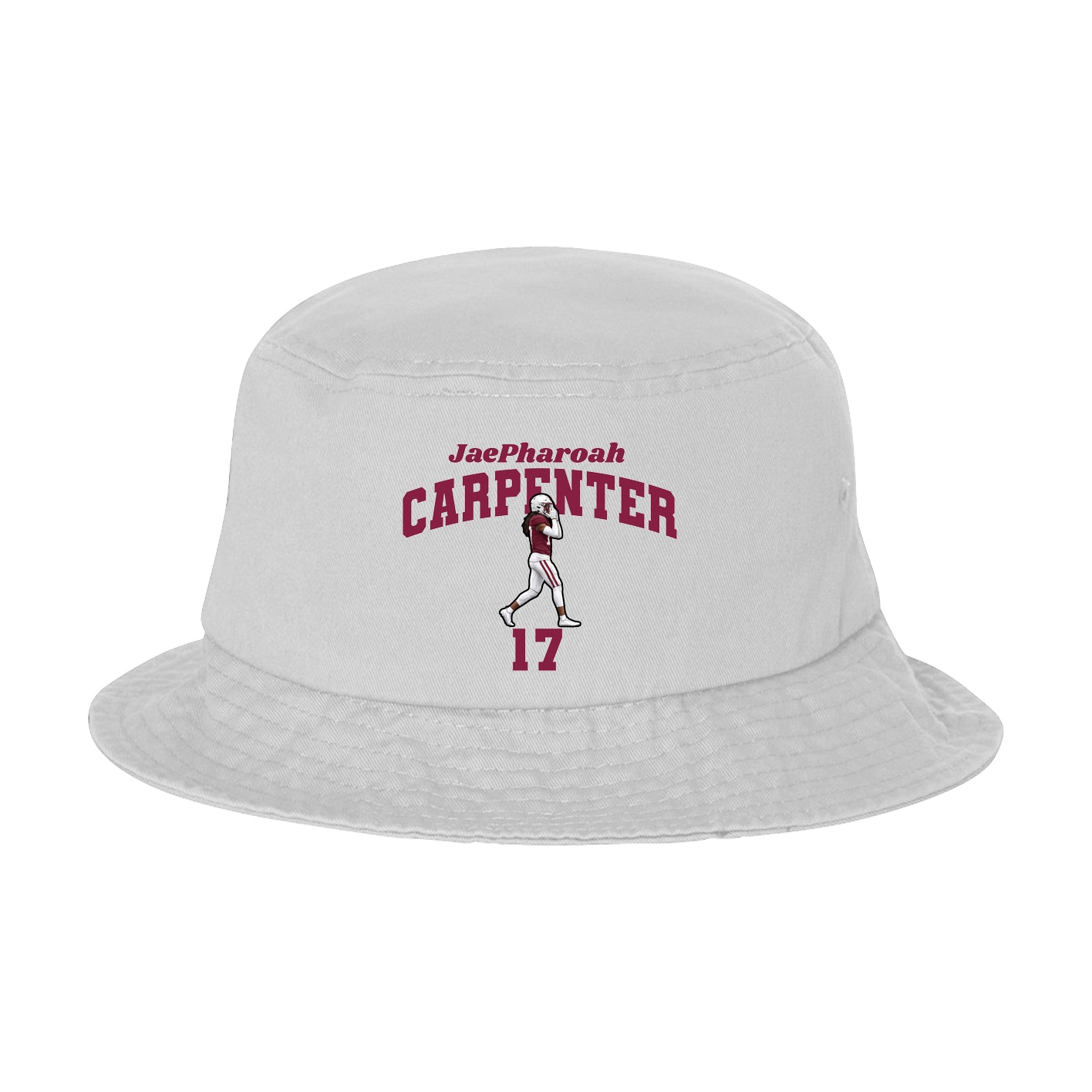 Bucket Cap — Signature Arch in White
