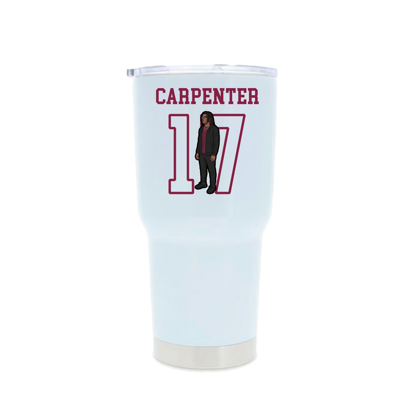 30oz Stainless Steel Tumbler — Shirsey in White