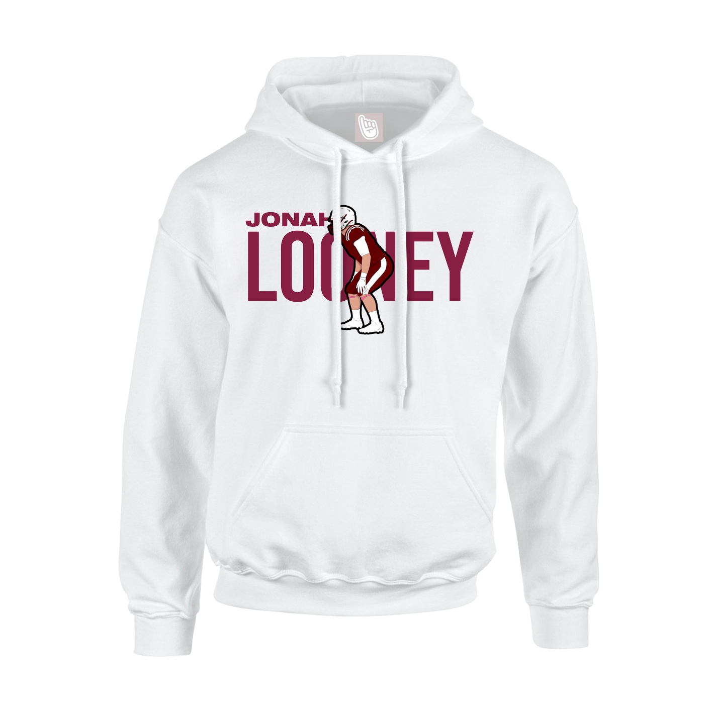 Youth Hoodie — Player Name in White