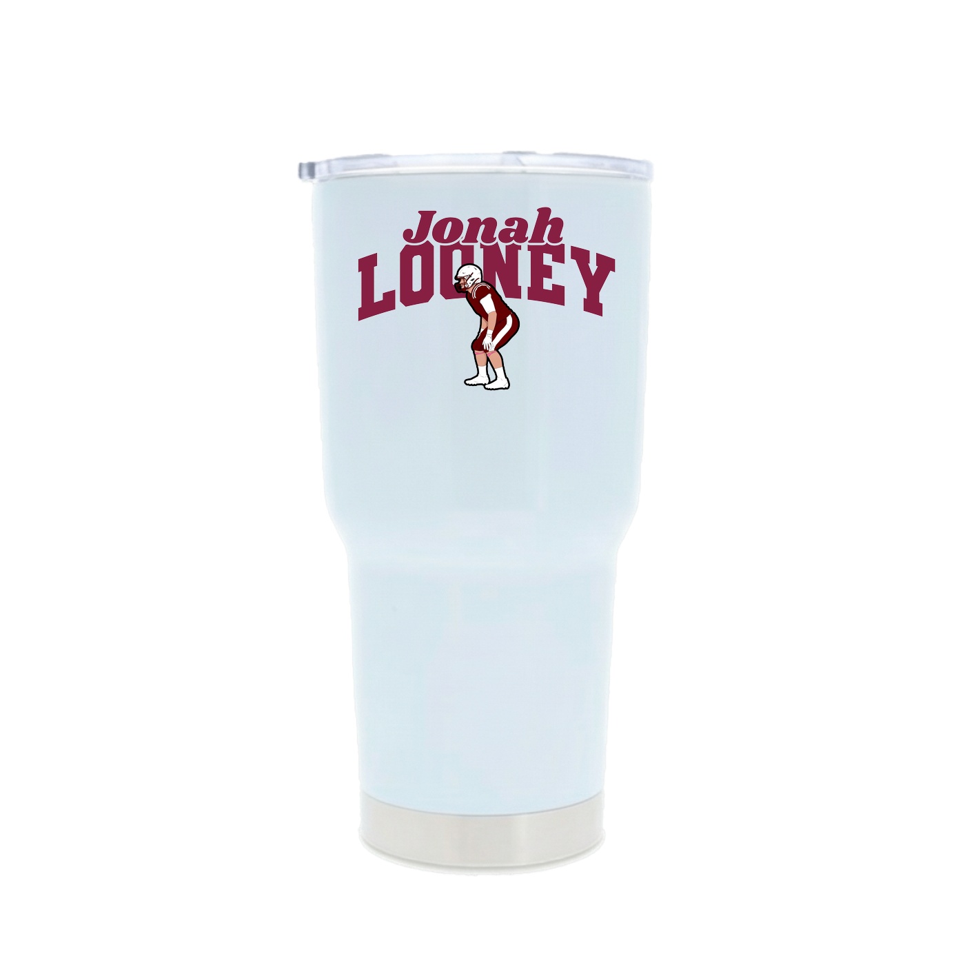 30oz Stainless Steel Tumbler — Signature Arch in White
