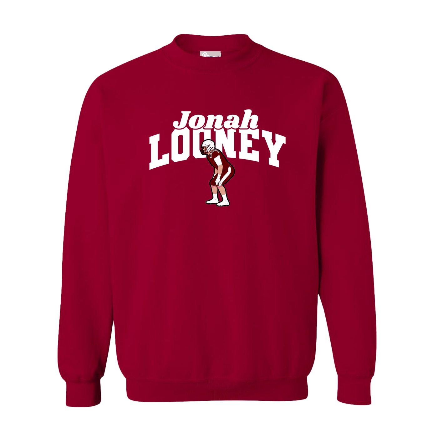 Fleece Crew — Signature Arch in Cardinal