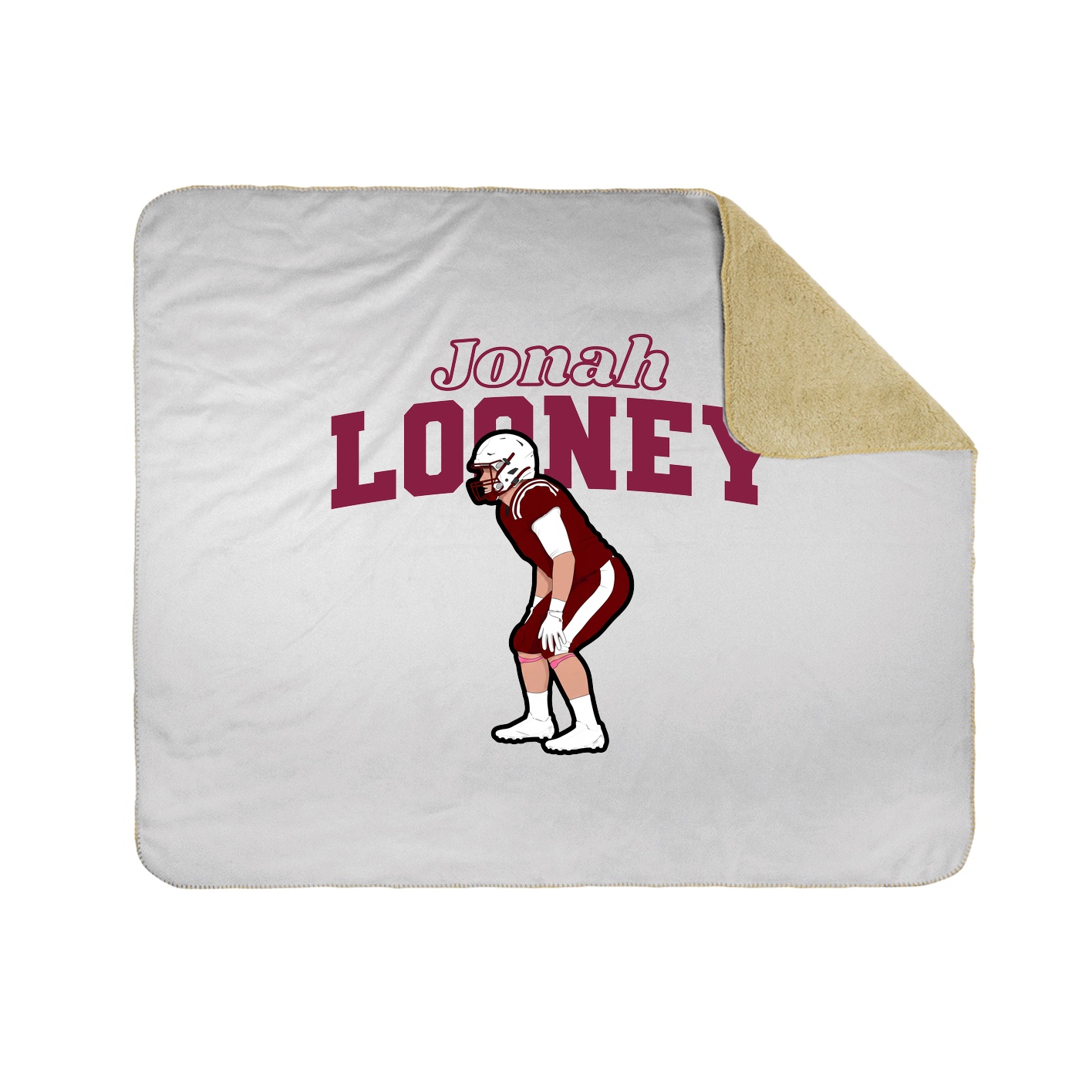 Throw Blanket — Name Arch in White