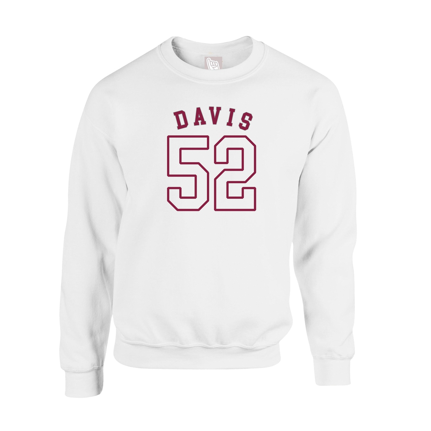 Fleece Crew — Shirsey Arch in White
