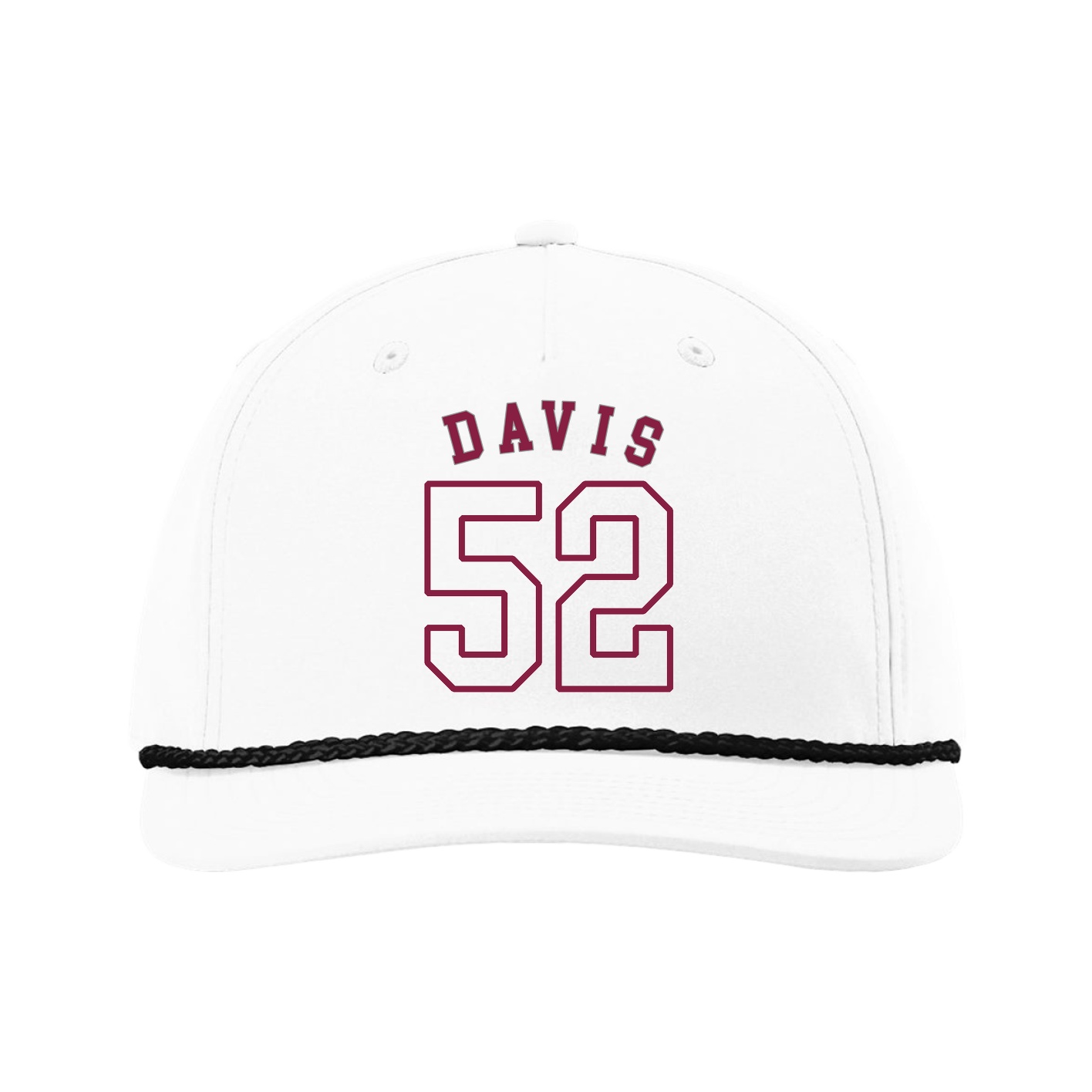 Five-Panel Classic Rope Cap — Shirsey Arch in White