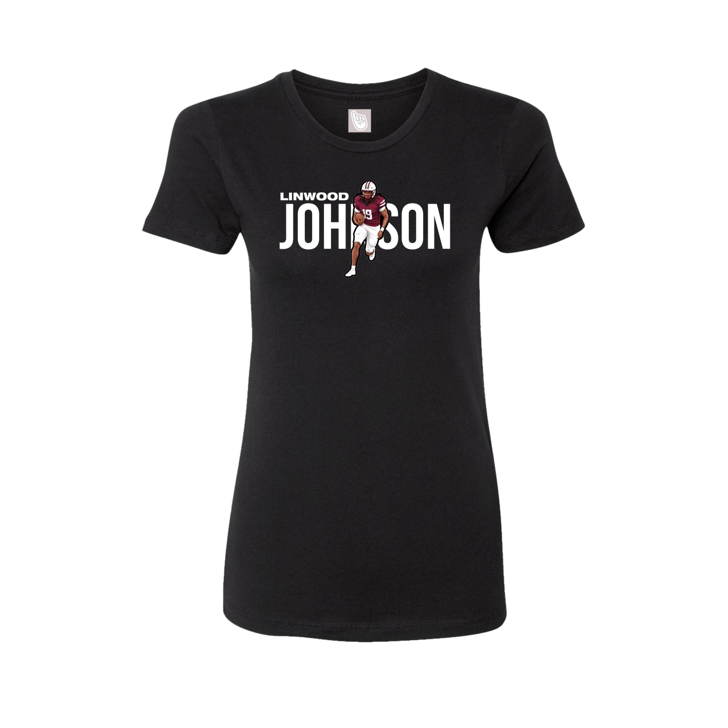 Fitted Women's Tee — Player Name in Black