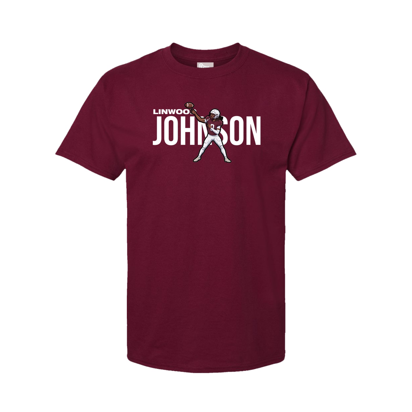 Youth Tee — Player Name in Cardinal