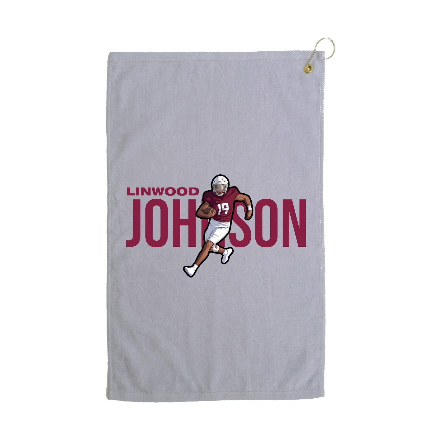 Golf Towel — Player Name in Grey