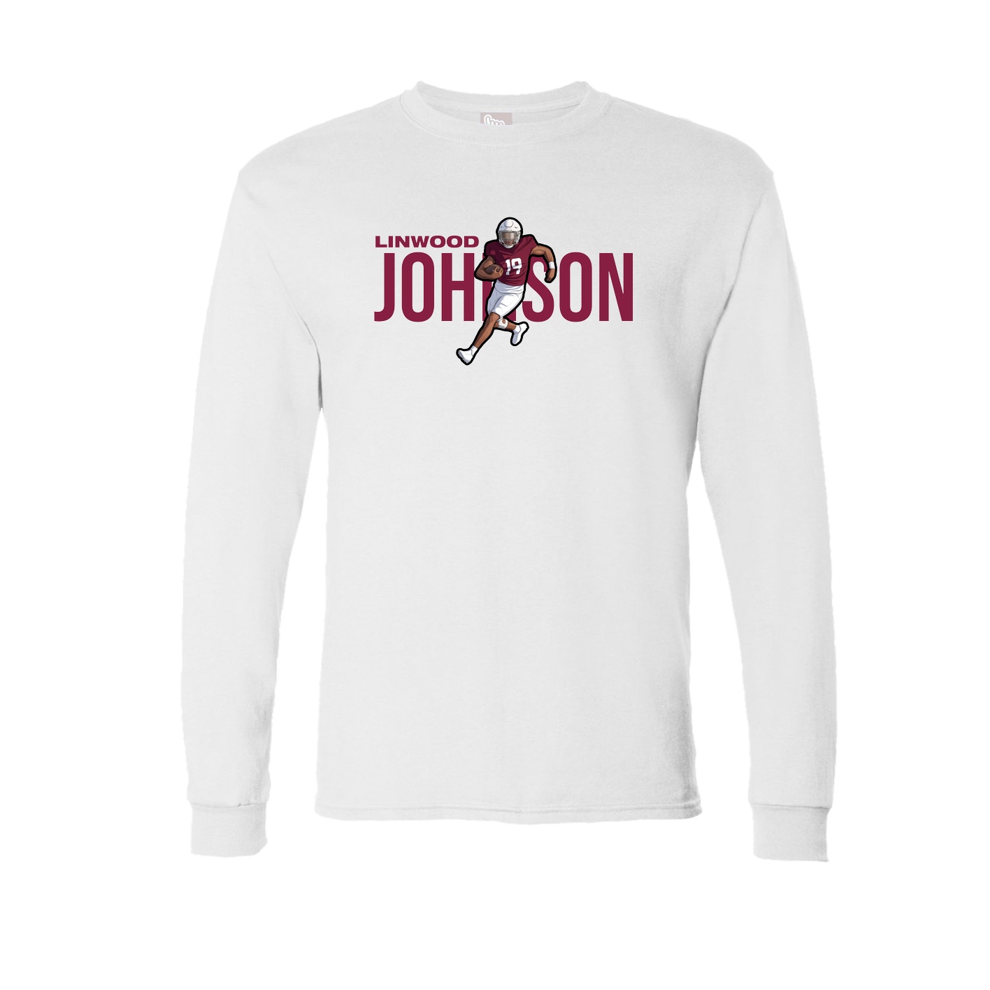 Long Sleeve Tee — Player Name in White
