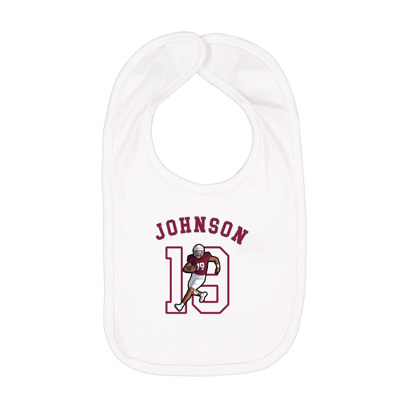 Infant Bib — Shirsey Arch in White