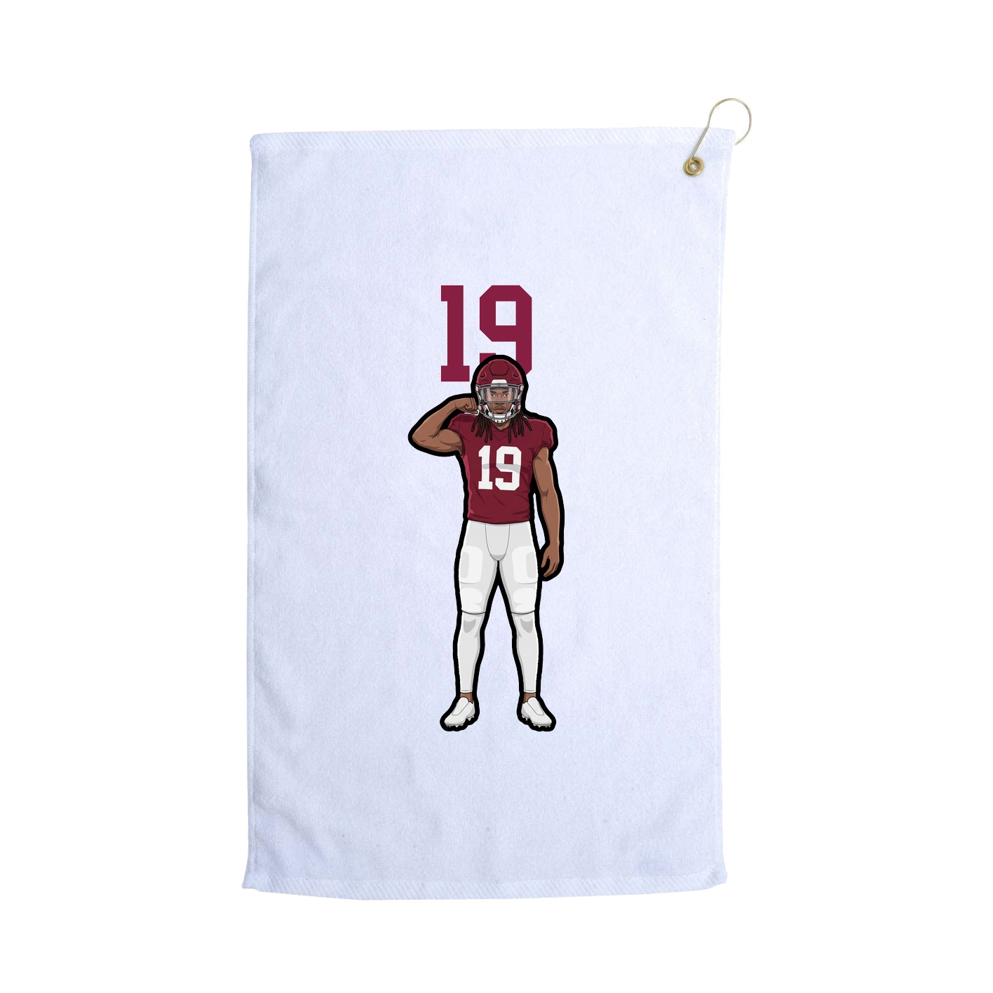 Golf Towel — Number Top in White