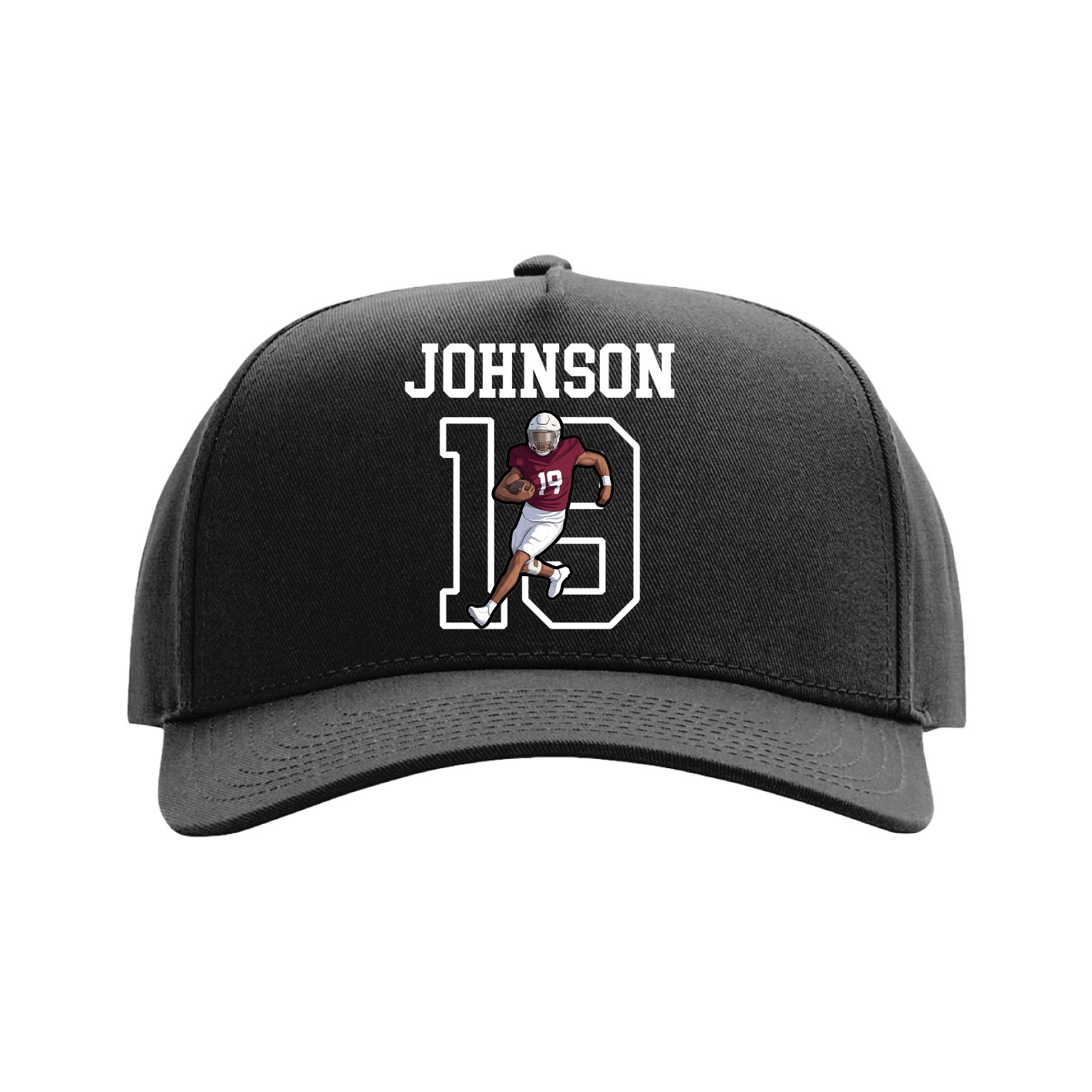 Full Fabric Five-Panel Champ Cap — Shirsey in Black