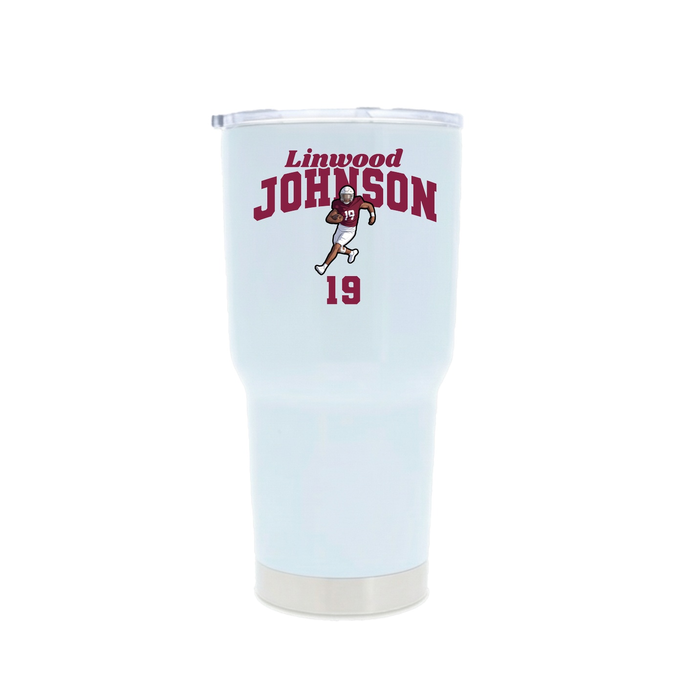 30oz Stainless Steel Tumbler — Signature Arch in White