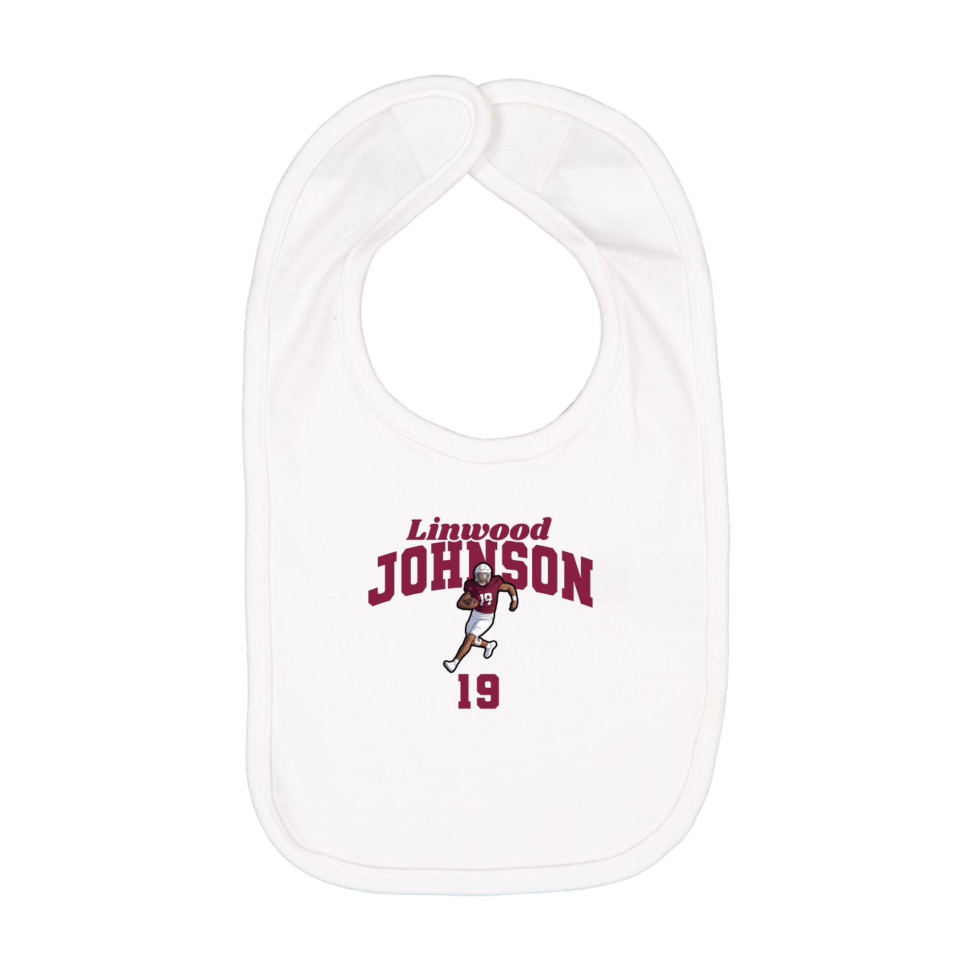 Infant Bib — Signature Arch in White
