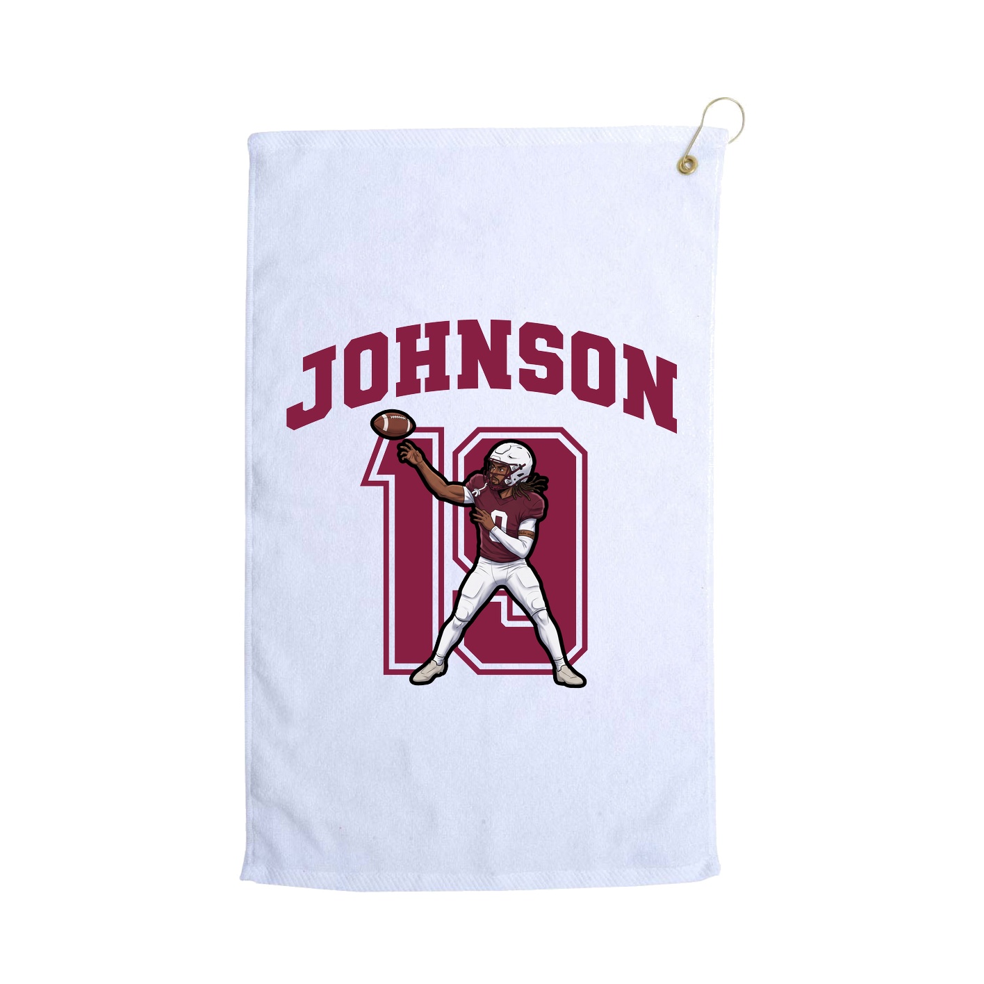 Golf Towel — Number in White