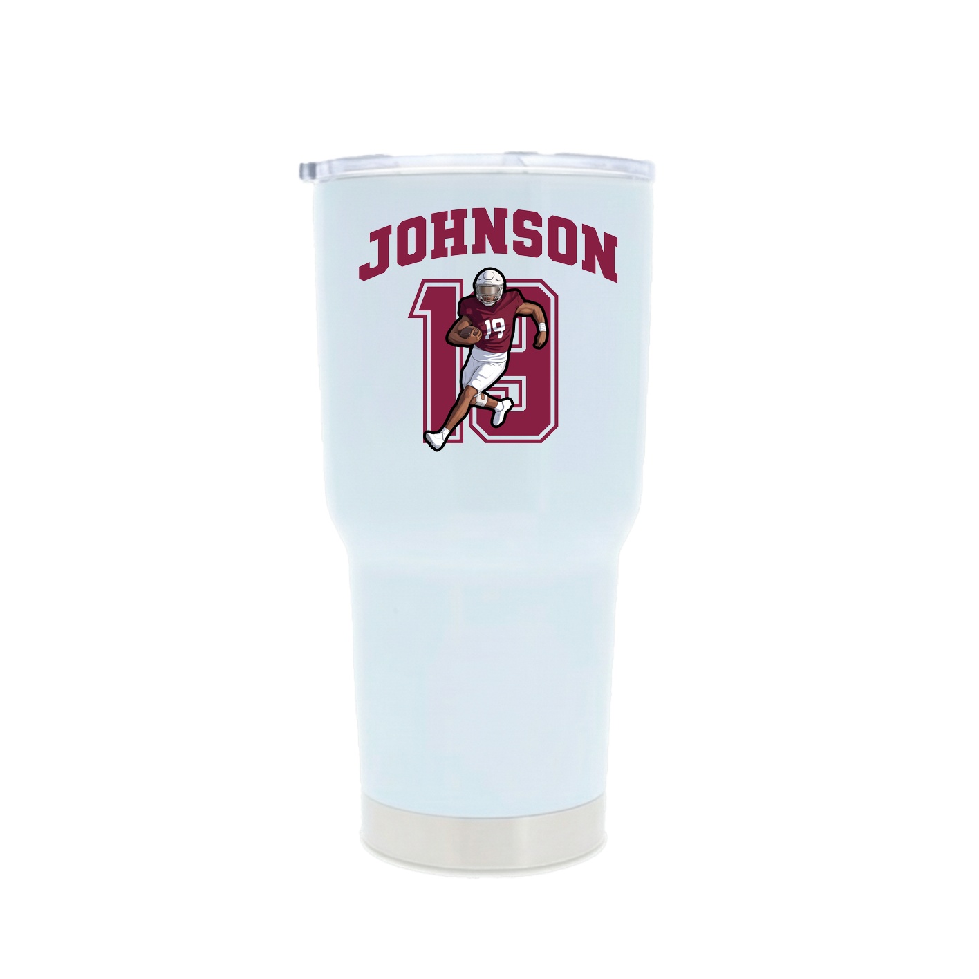 30oz Stainless Steel Tumbler — Number in White