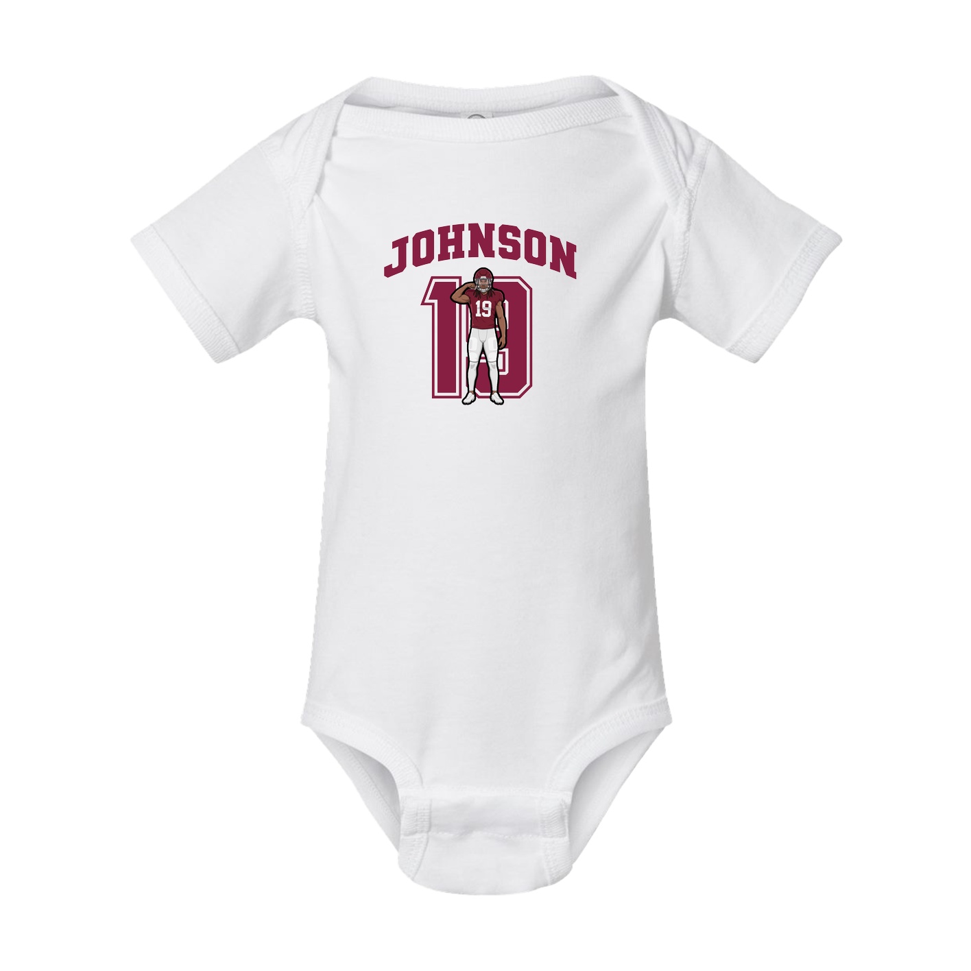 Baby Onesie — Number in White