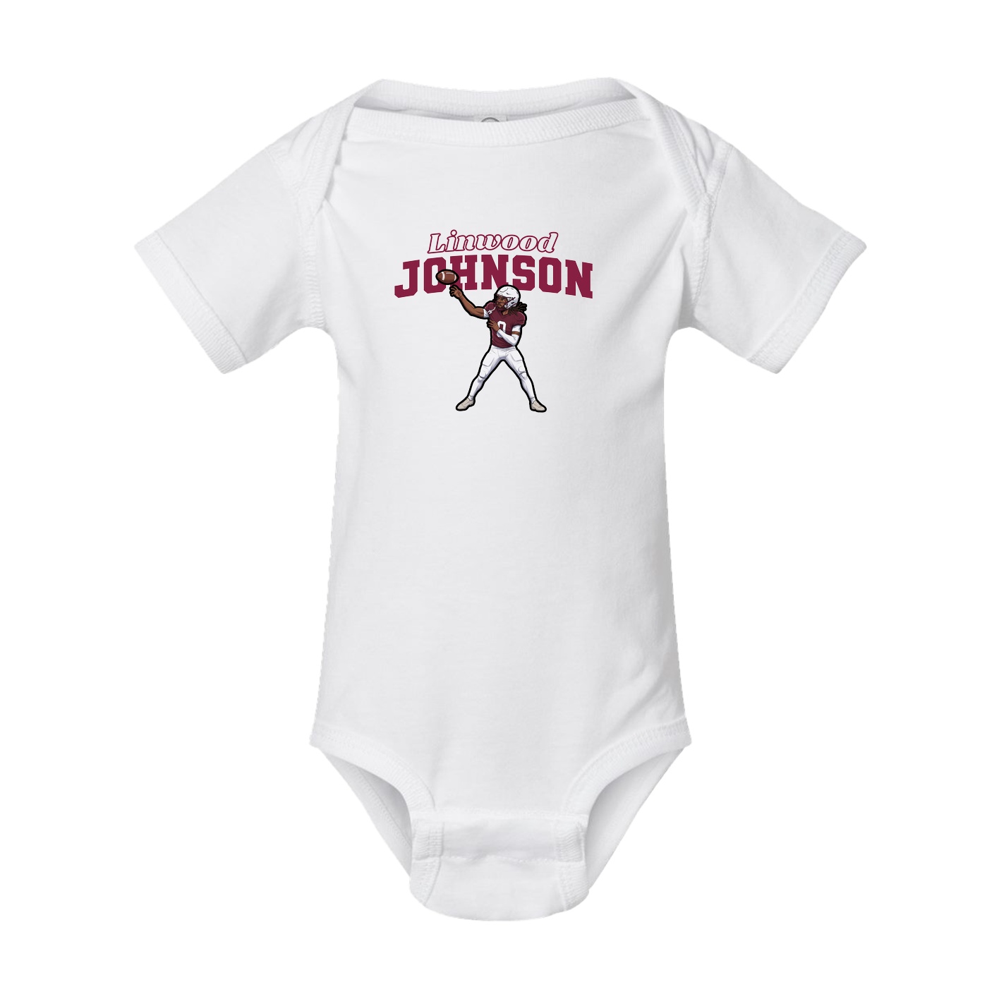 Baby Onesie — Name Arch in White