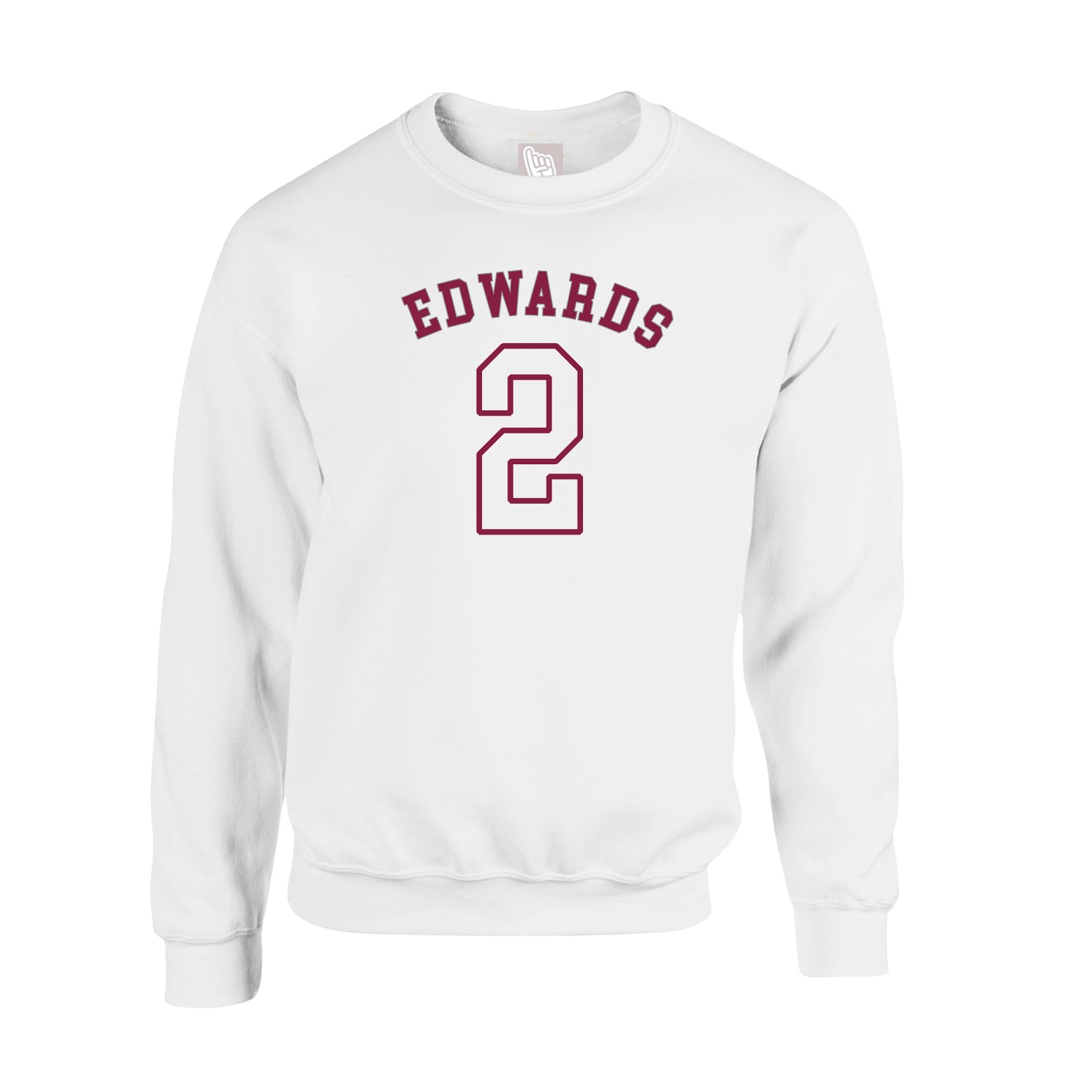 Fleece Crew — Shirsey Arch in White