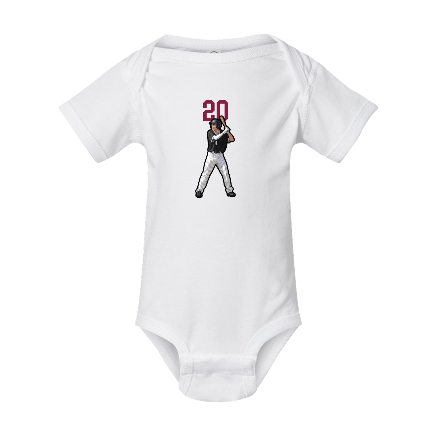 Baby Onesie — Number Top in White