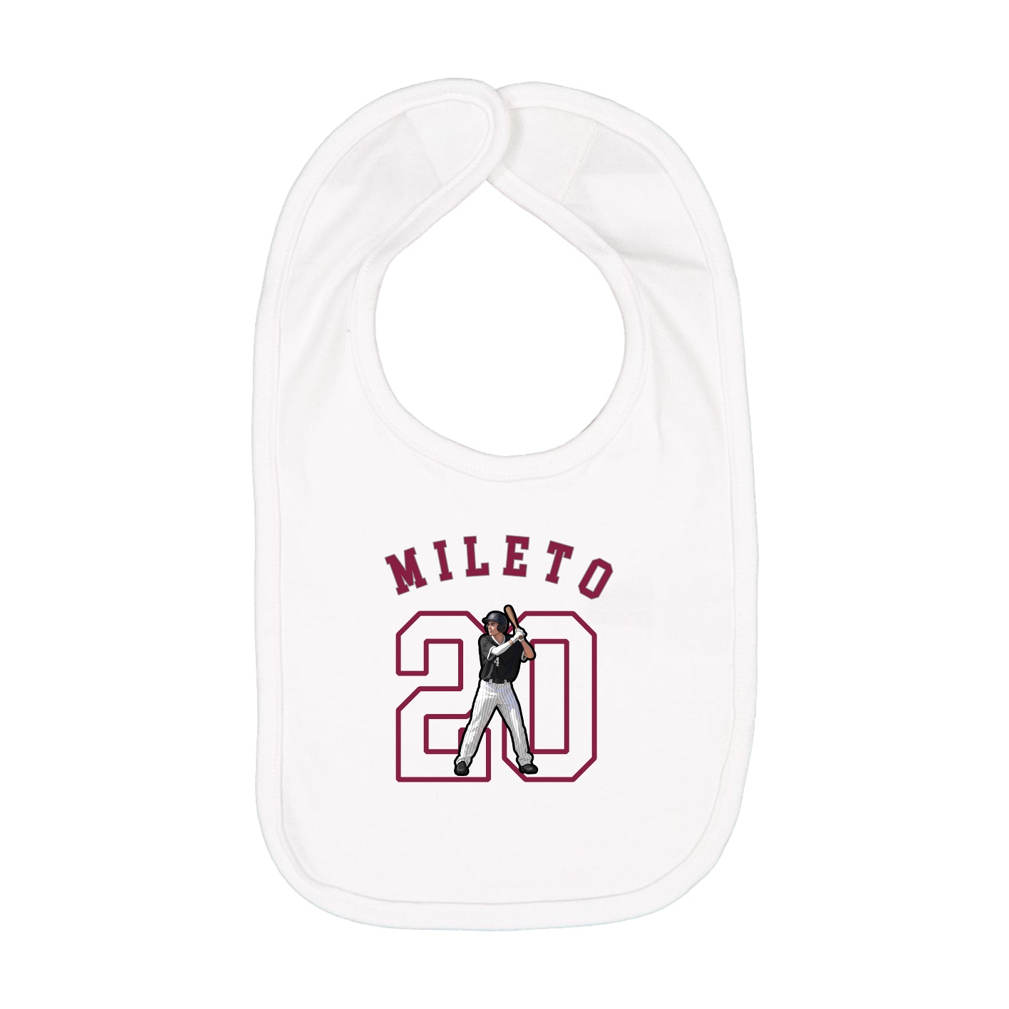 Infant Bib — Shirsey Arch in White