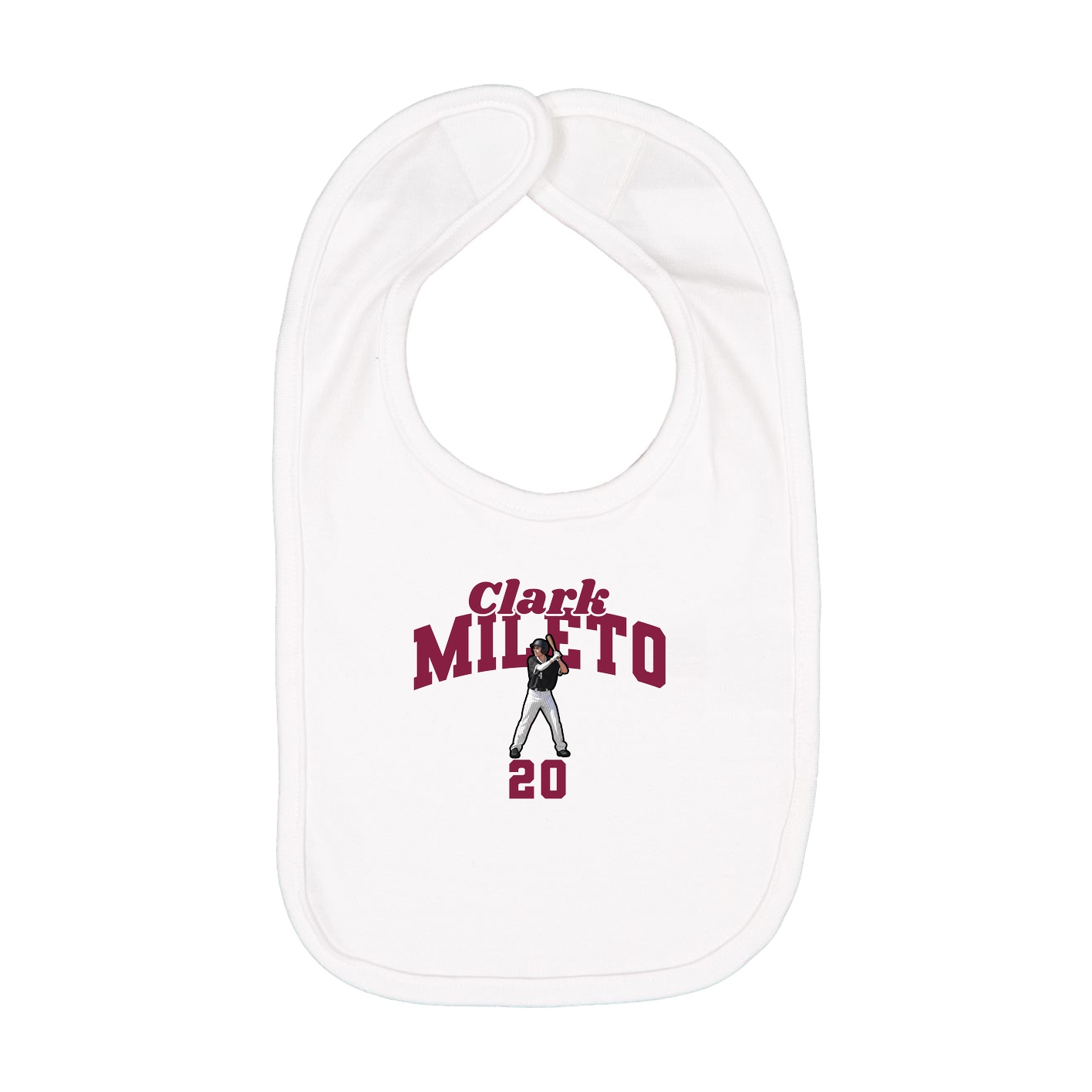 Infant Bib — Signature Arch in White