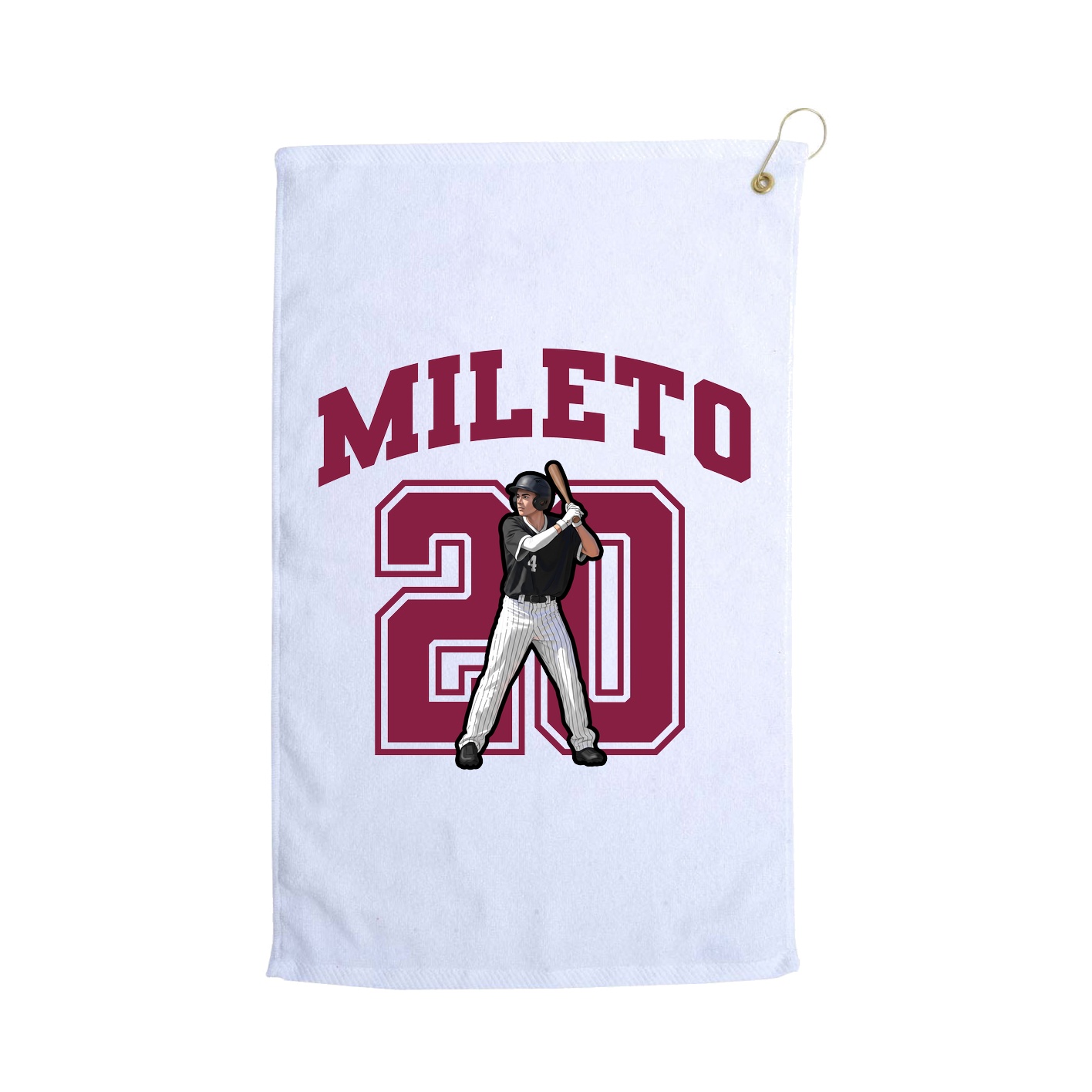 Golf Towel — Number in White