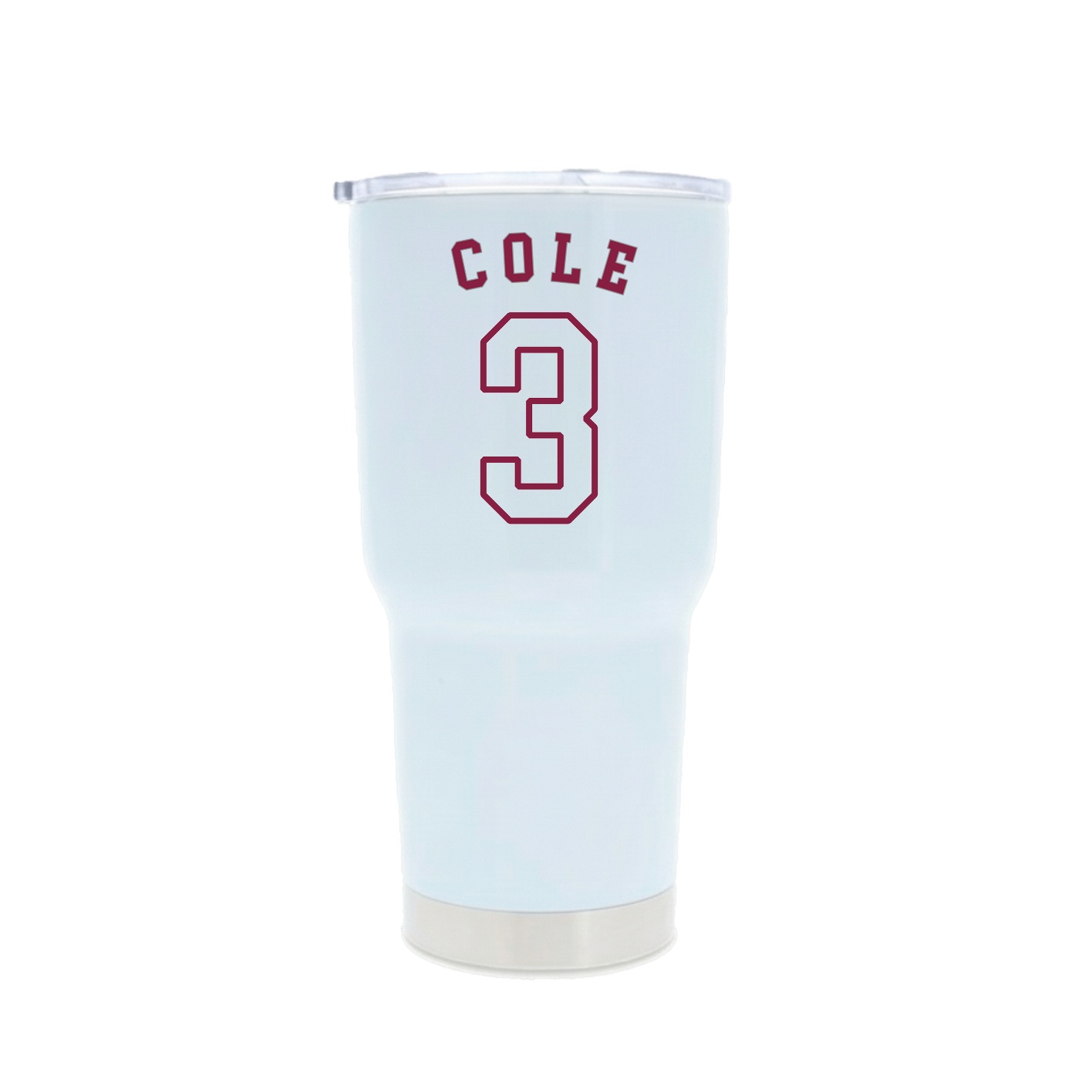 30oz Stainless Steel Tumbler — Shirsey Arch in White