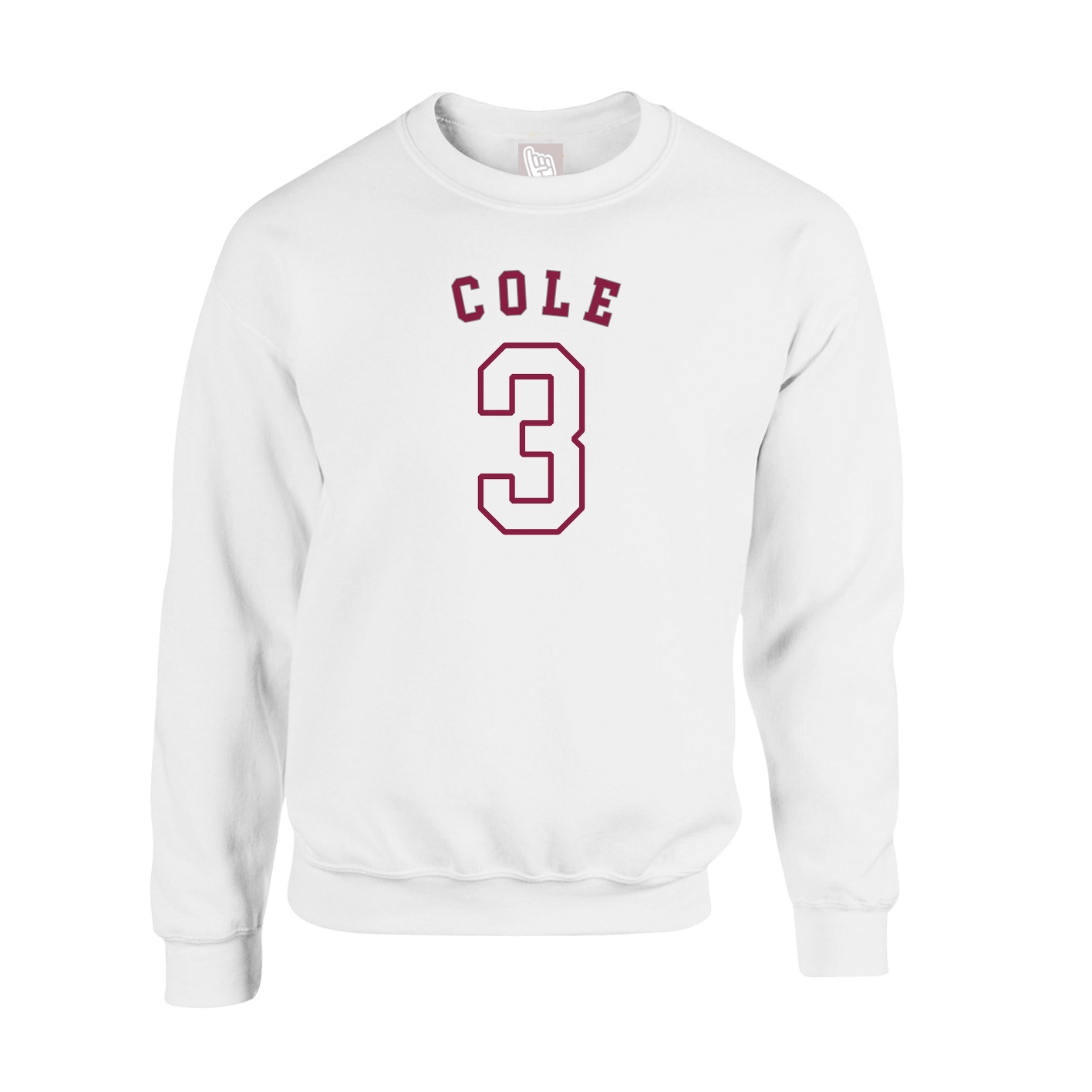 Fleece Crew — Shirsey Arch in White