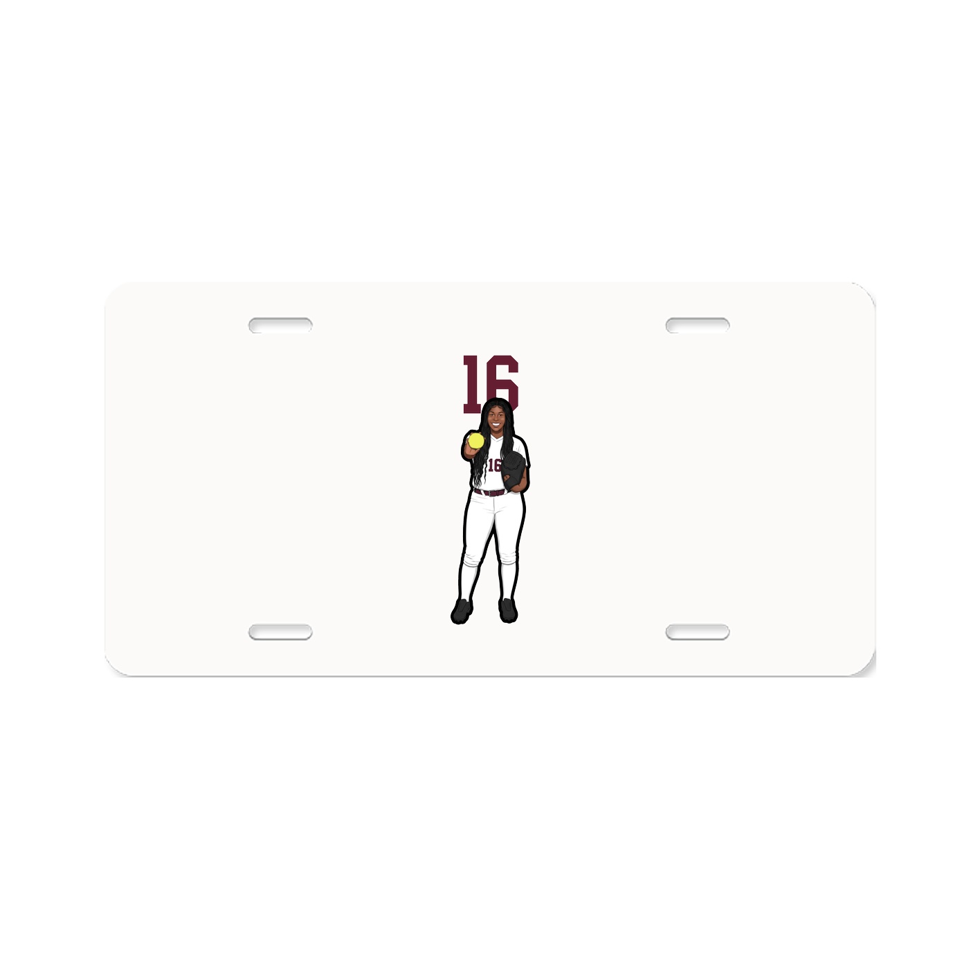License Plate — Number Top in Classic