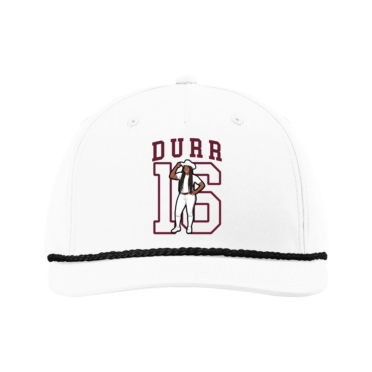 Five-Panel Classic Rope Cap — Shirsey in White
