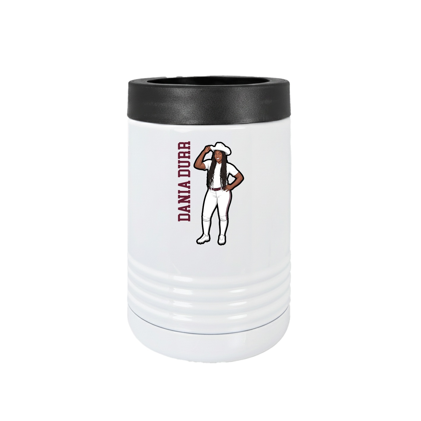 Beverage Holder — Name Vertical in White