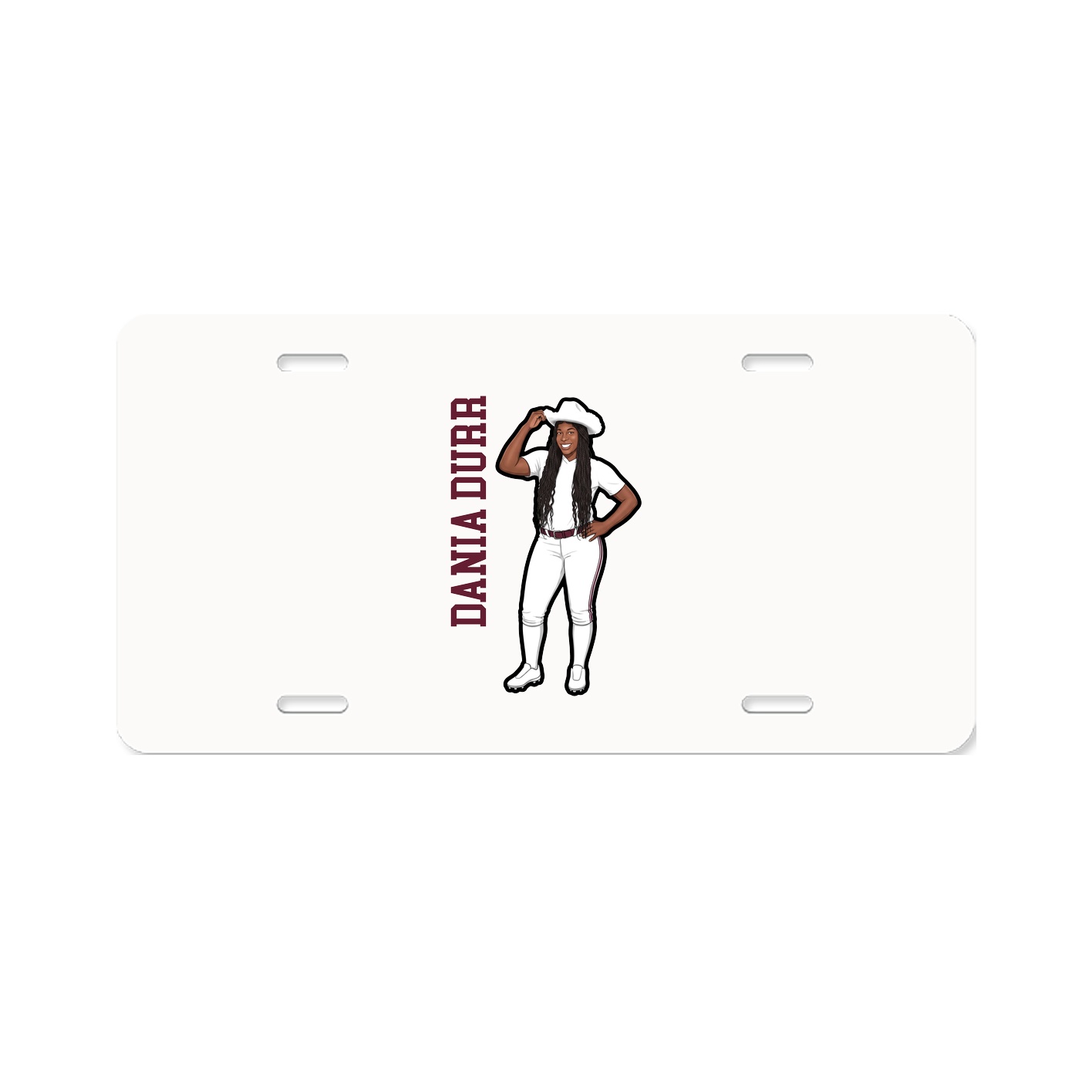 License Plate — Name Vertical in Classic