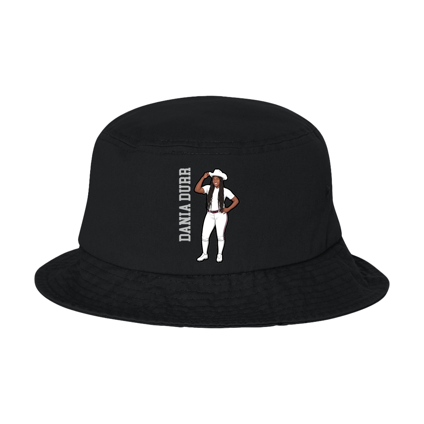 Bucket Cap — Name Vertical in Black