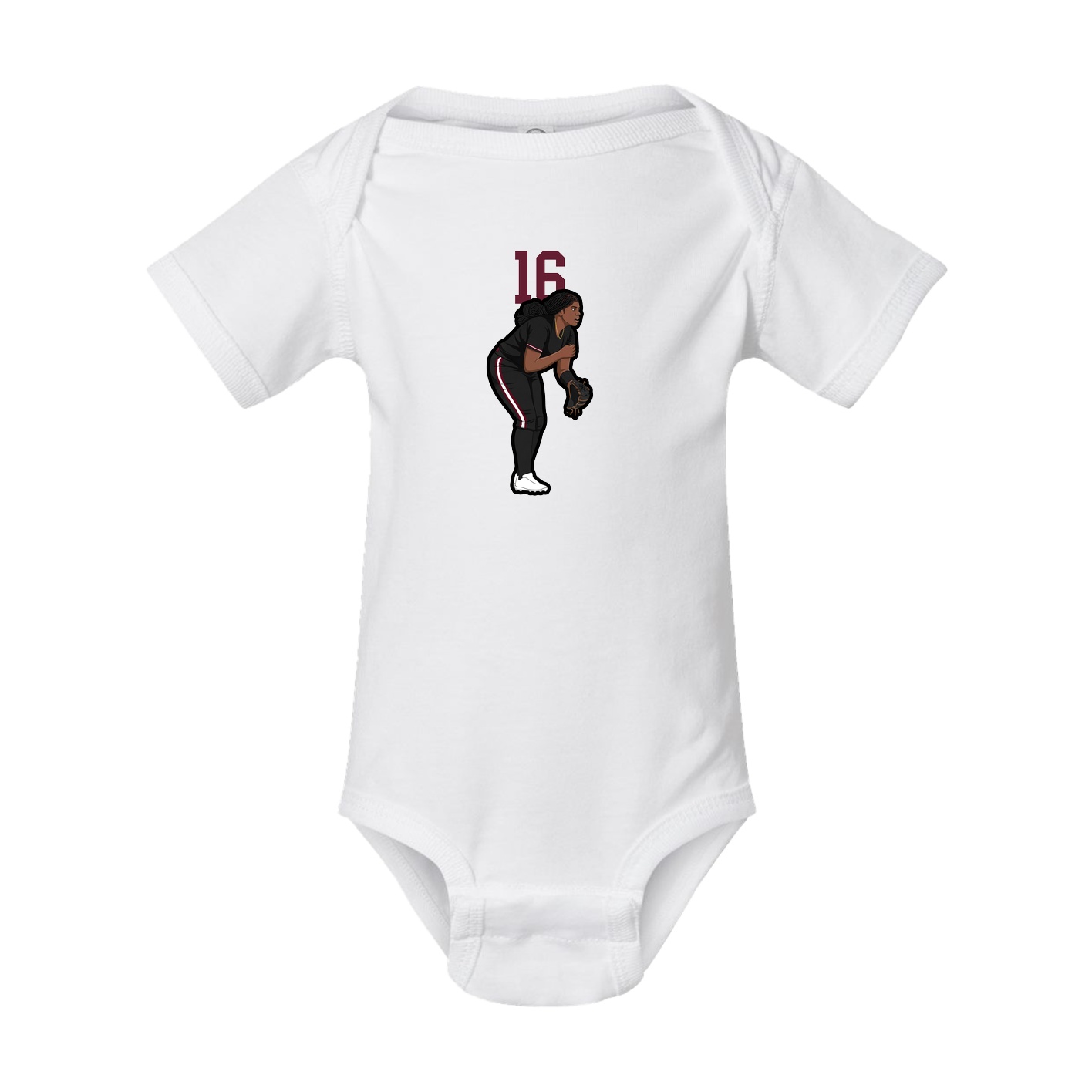 Baby Onesie — Number Top in White