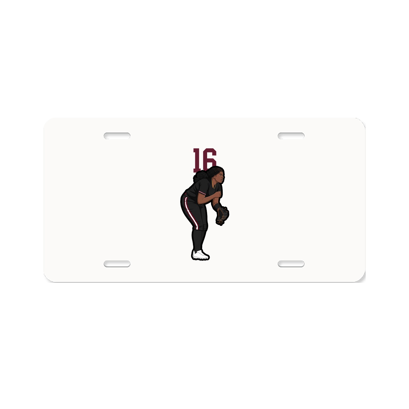 License Plate — Number Top in Classic