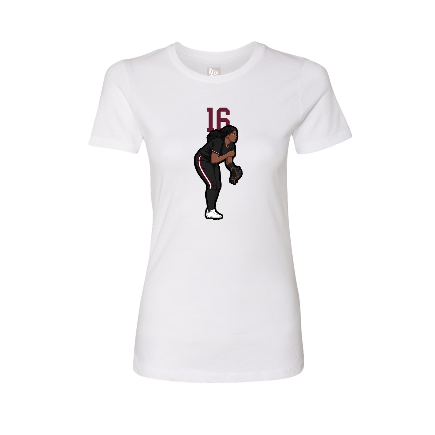 Womens Tee — Number Top in White