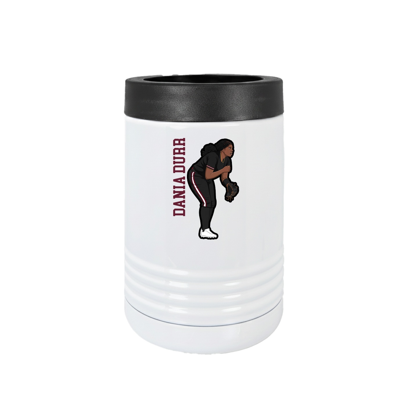 Beverage Holder — Name Vertical in White