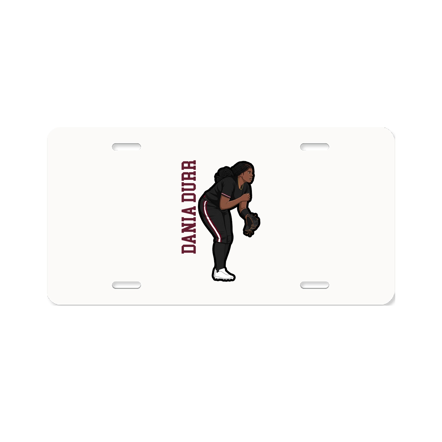 License Plate — Name Vertical in Classic