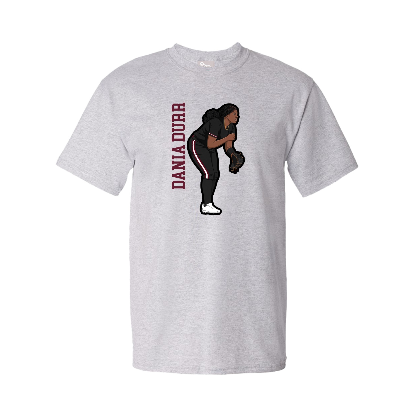 Tee — Name Vertical in Grey